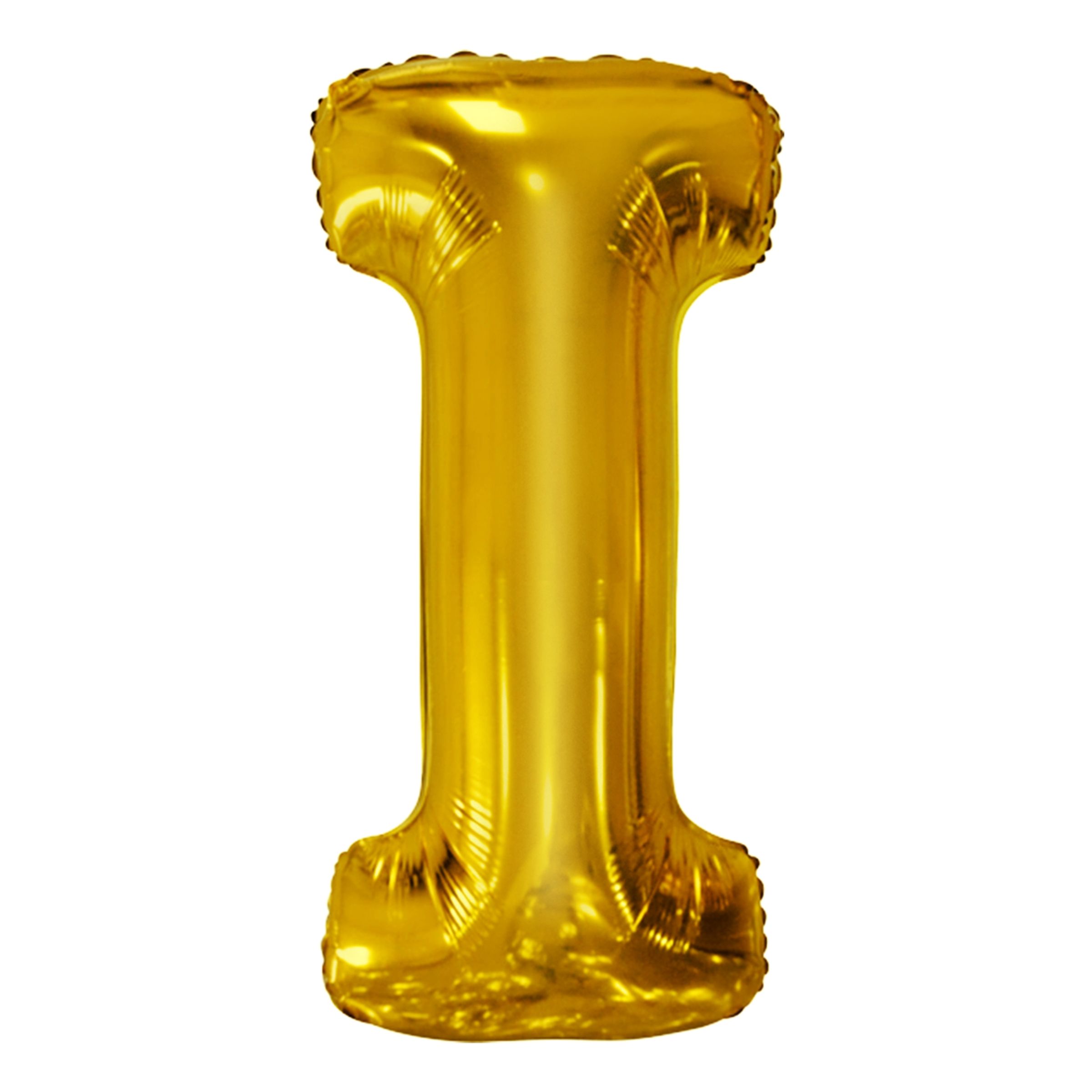 Läs mer om Bokstavsballong Guld Metallic - Bokstav I