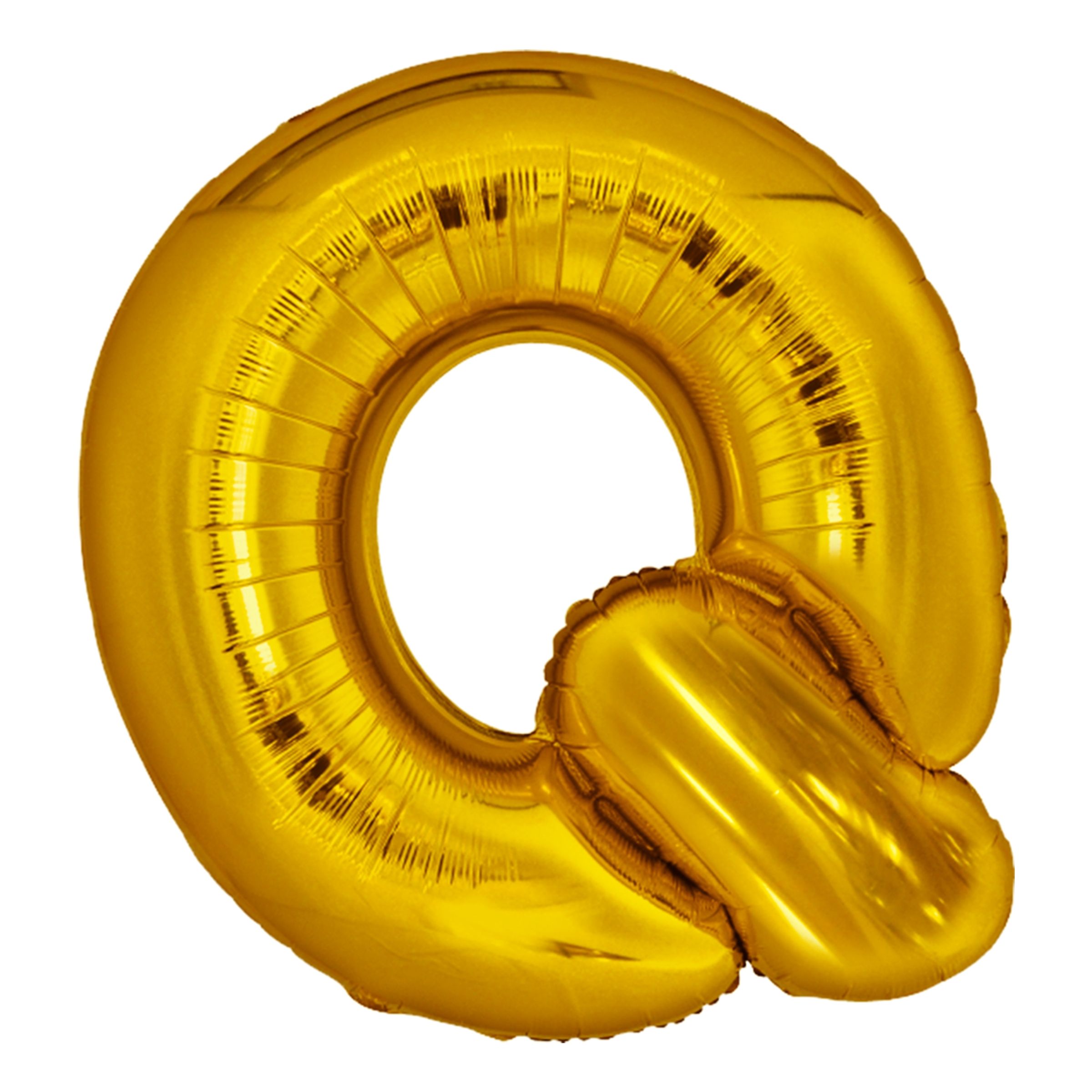 Läs mer om Bokstavsballong Guld Metallic - Bokstav Q
