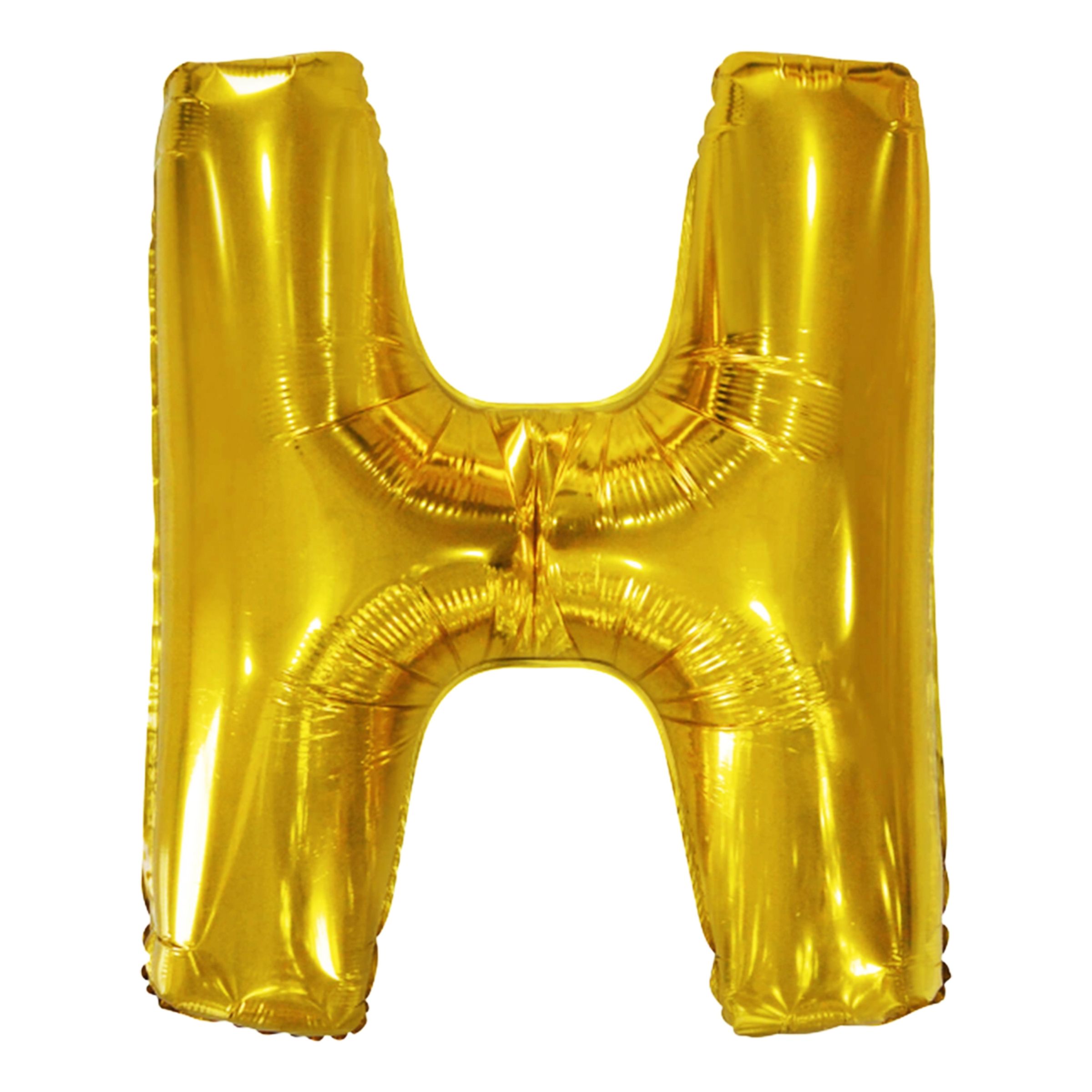 Läs mer om Bokstavsballong Guld - Bokstav H