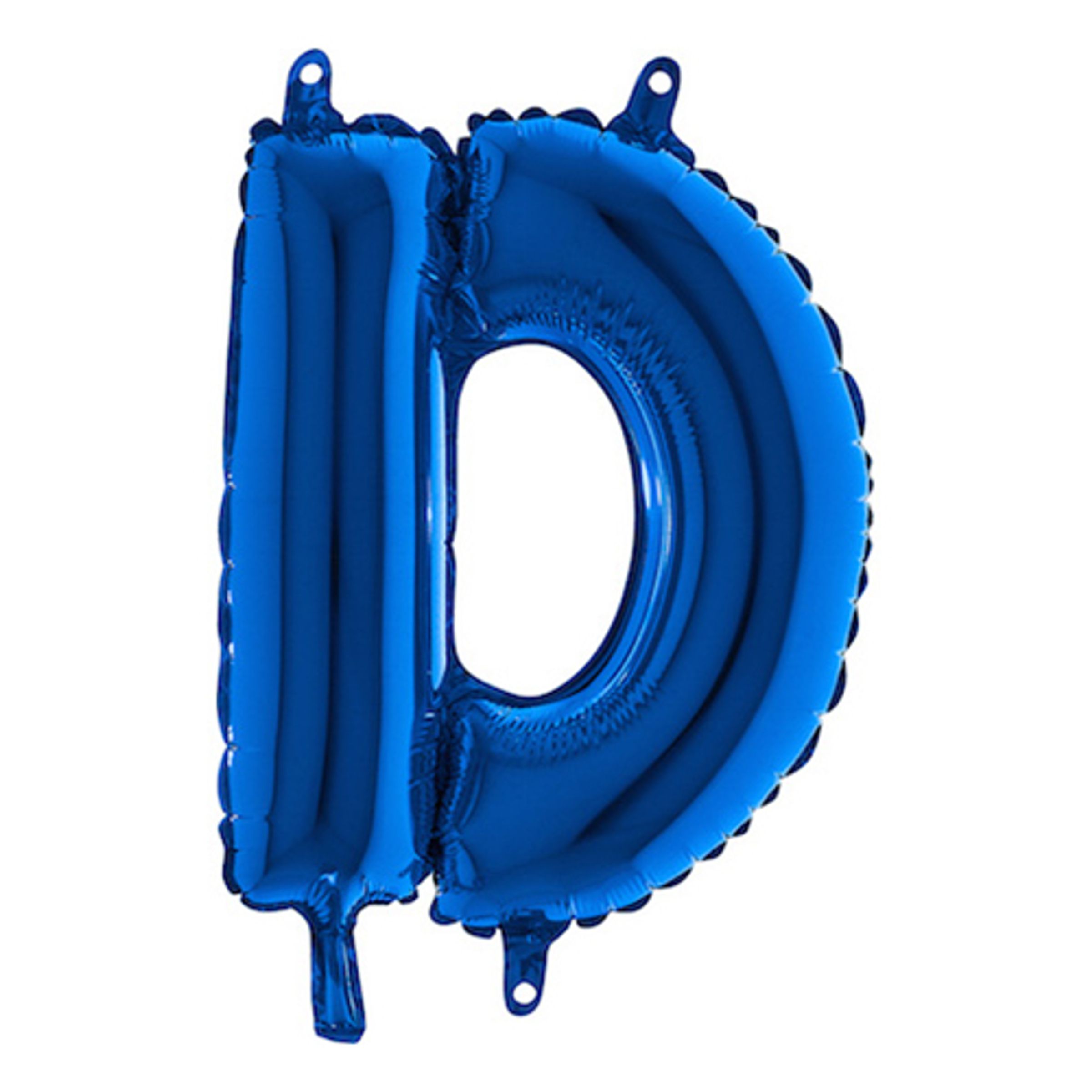 Bokstavsballong Mini Blå Metallic - Bokstav D