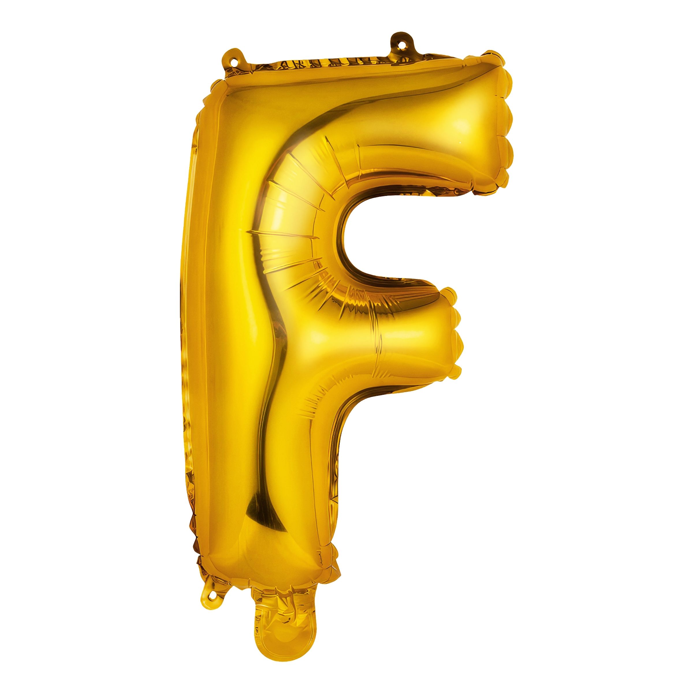 Läs mer om Bokstavsballong Mini Guld Metallic - Bokstav F