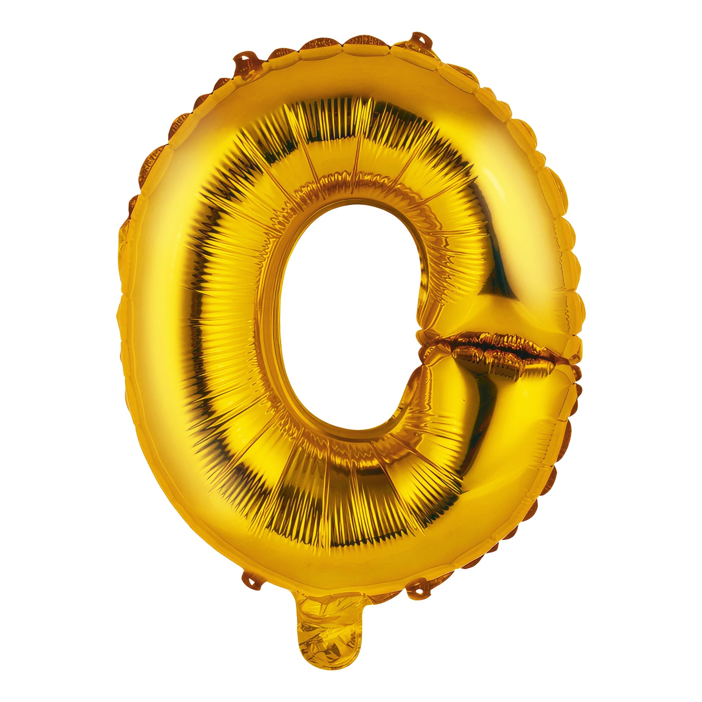 Läs mer om Bokstavsballong Mini Guld Metallic - Bokstav O