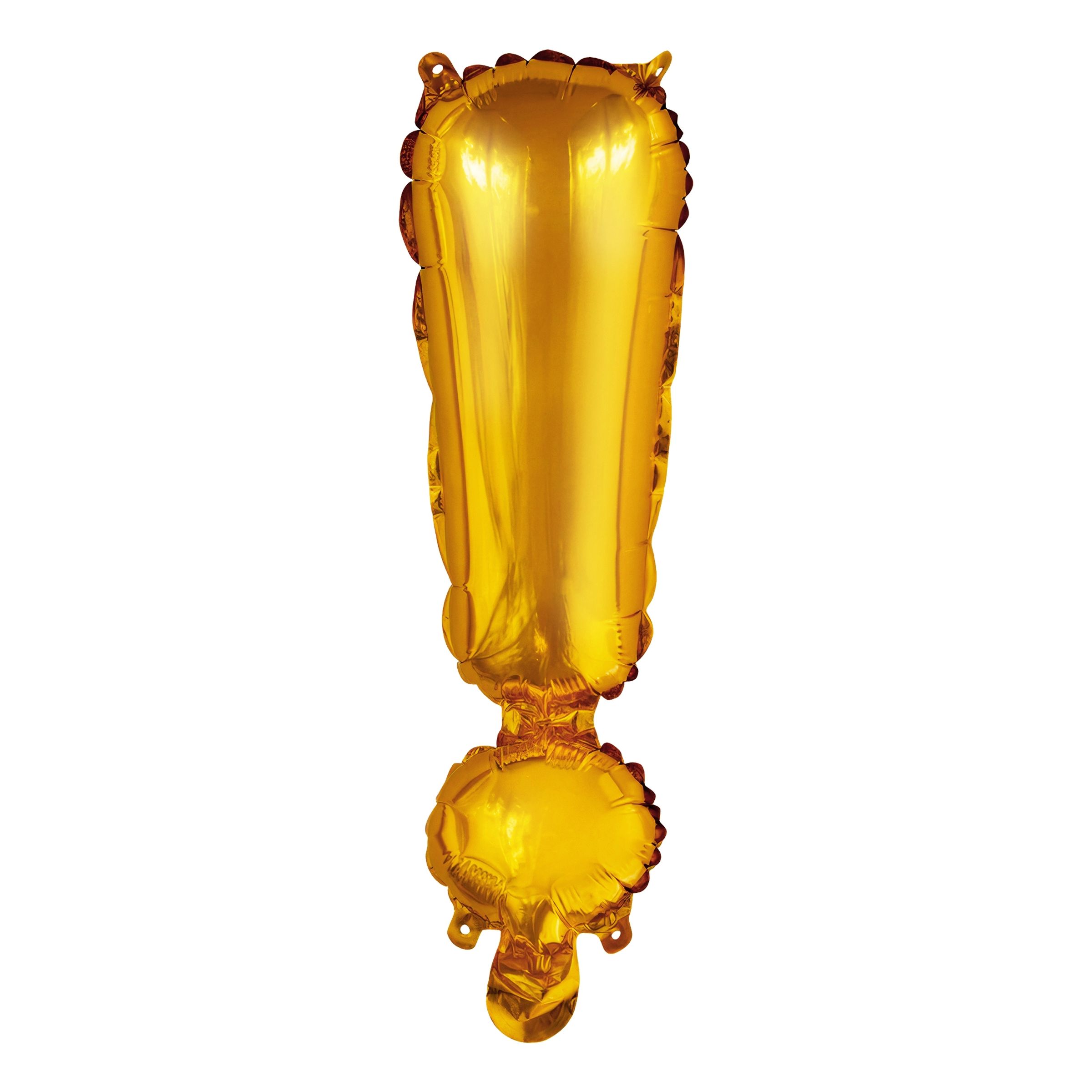 Läs mer om Bokstavsballong Mini Guld Metallic - Tecken !