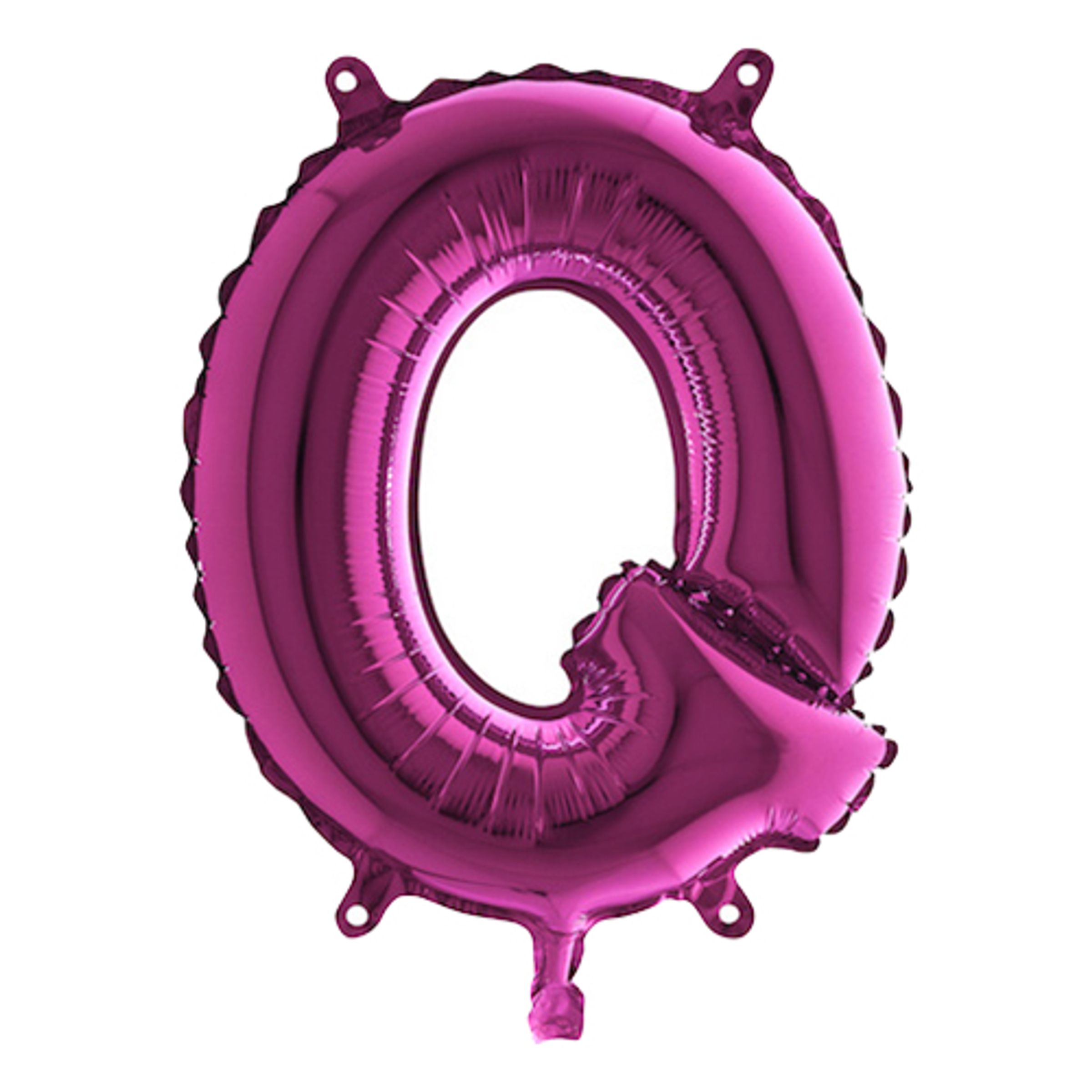 Läs mer om Bokstavsballong Mini Rosa - Bokstav Q