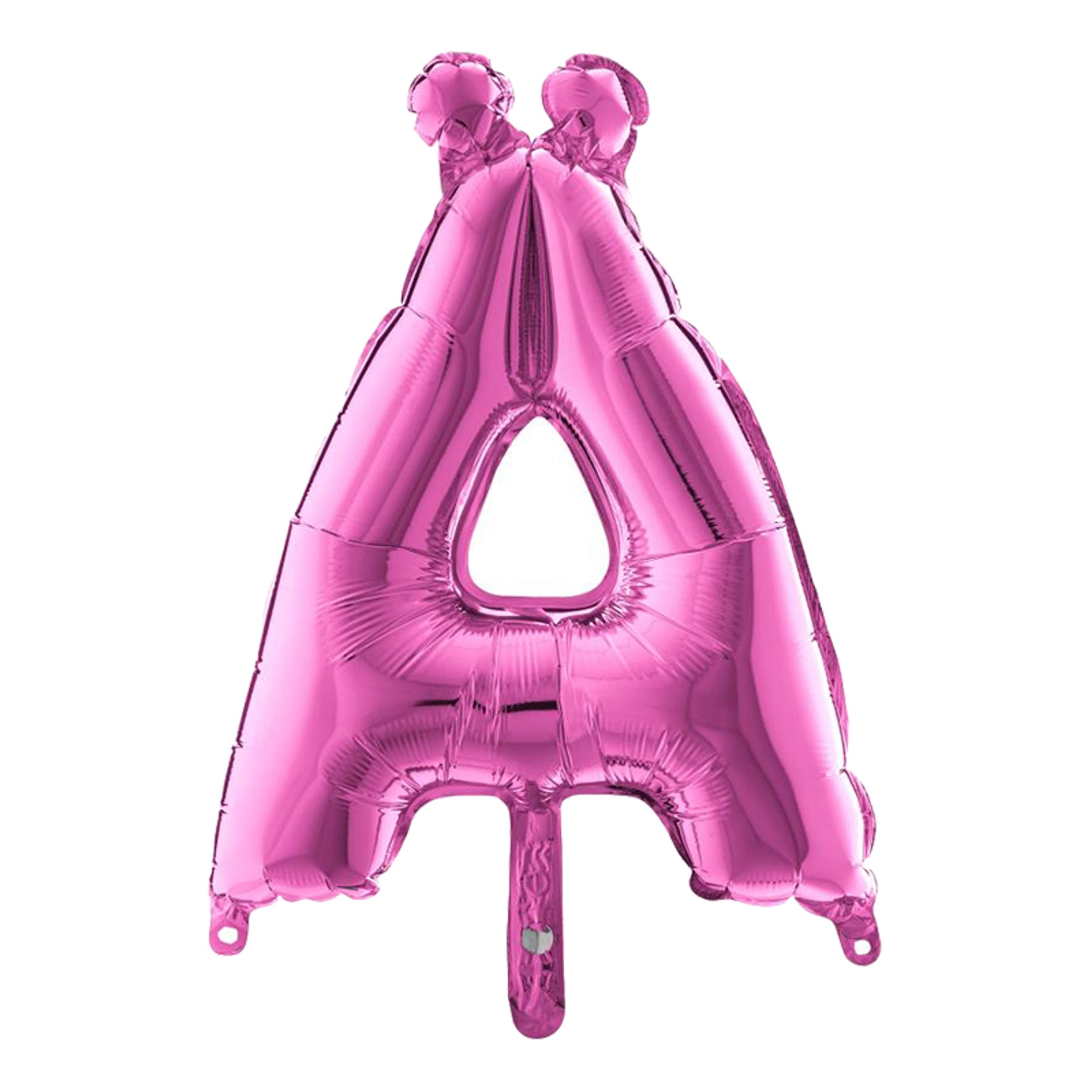 Läs mer om Bokstavsballong Mini Rosa - Bokstav Ä