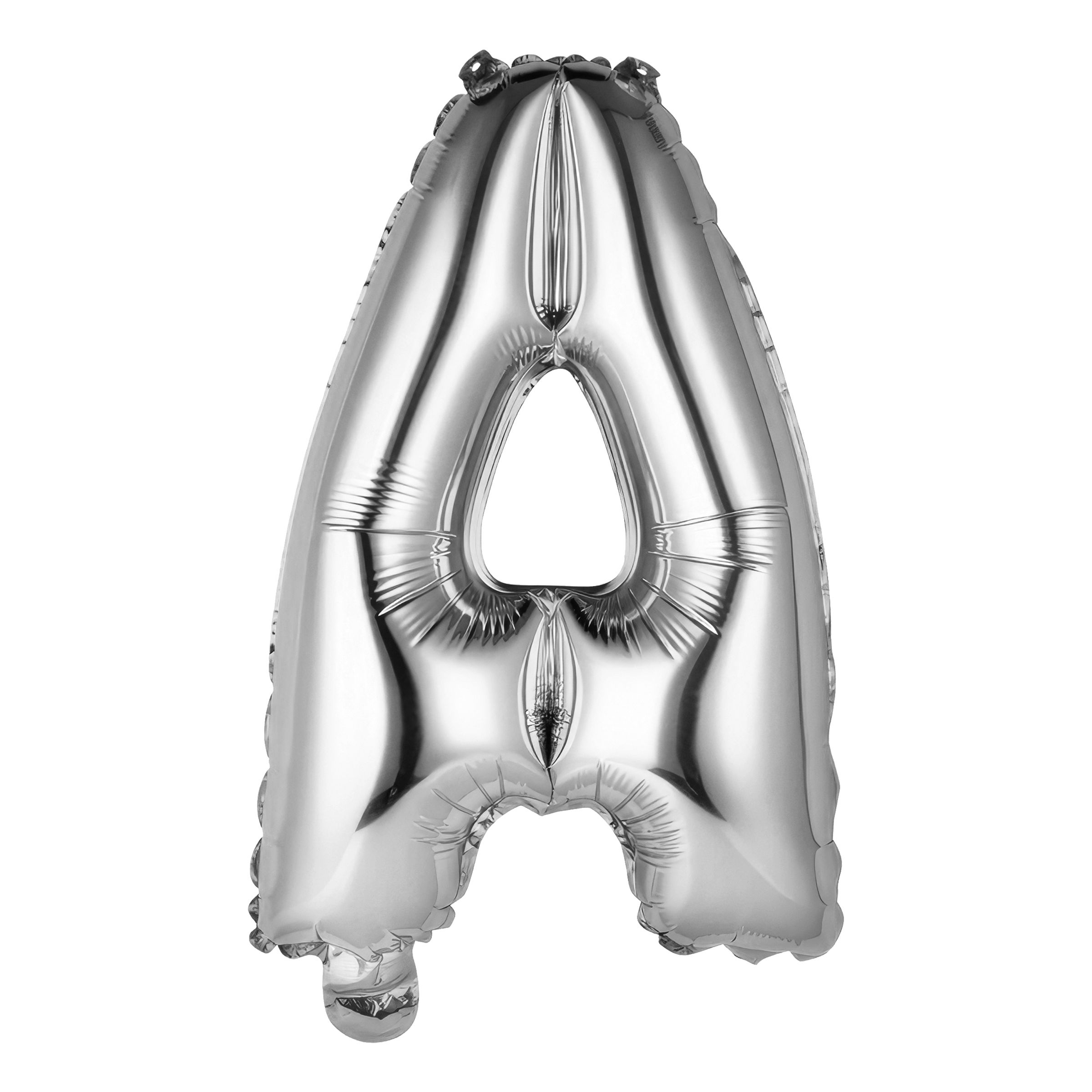 Läs mer om Bokstavsballong Mini Silver Metallic - Bokstav A