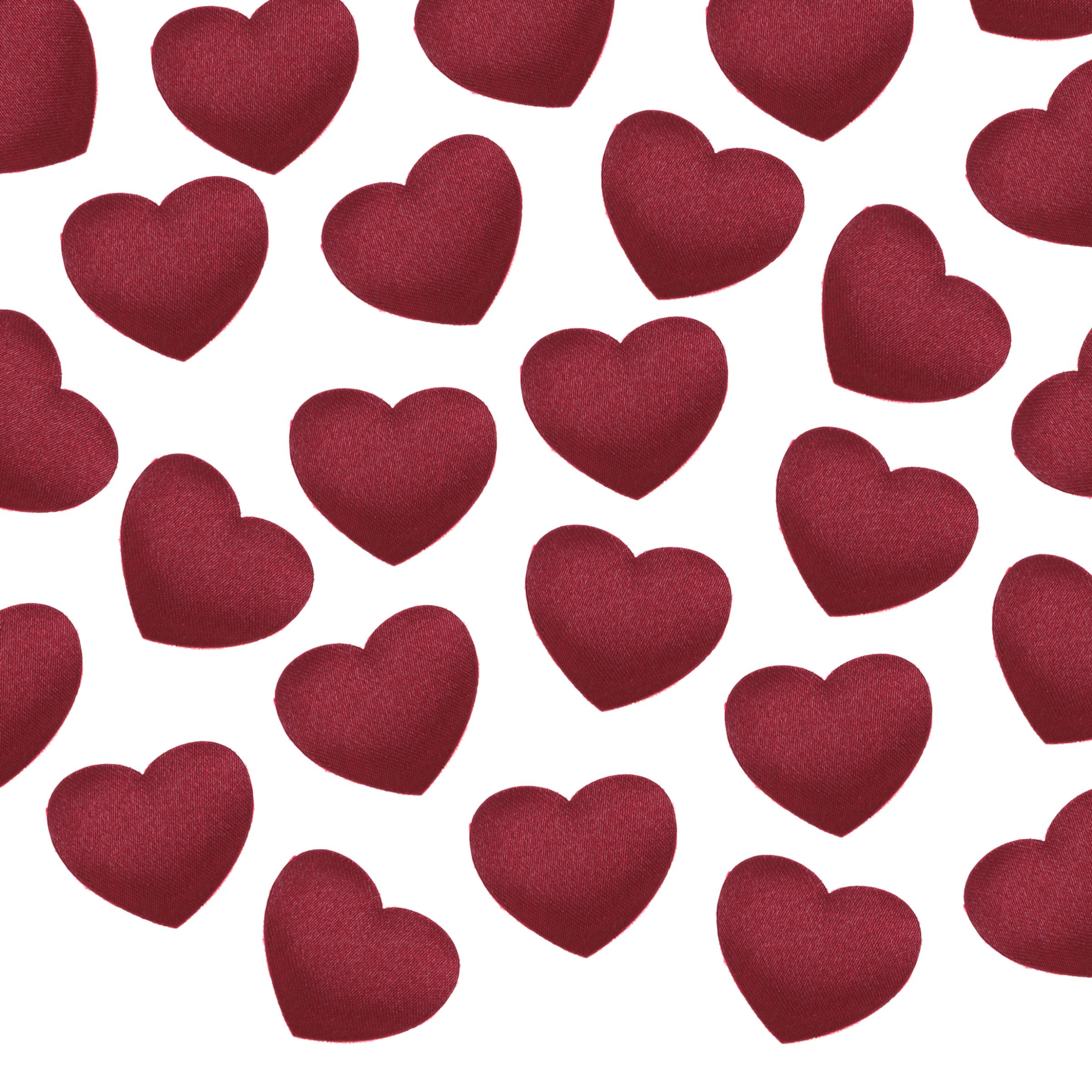 Bordsdekorationer Hjerte Mørkerød - 40-pak