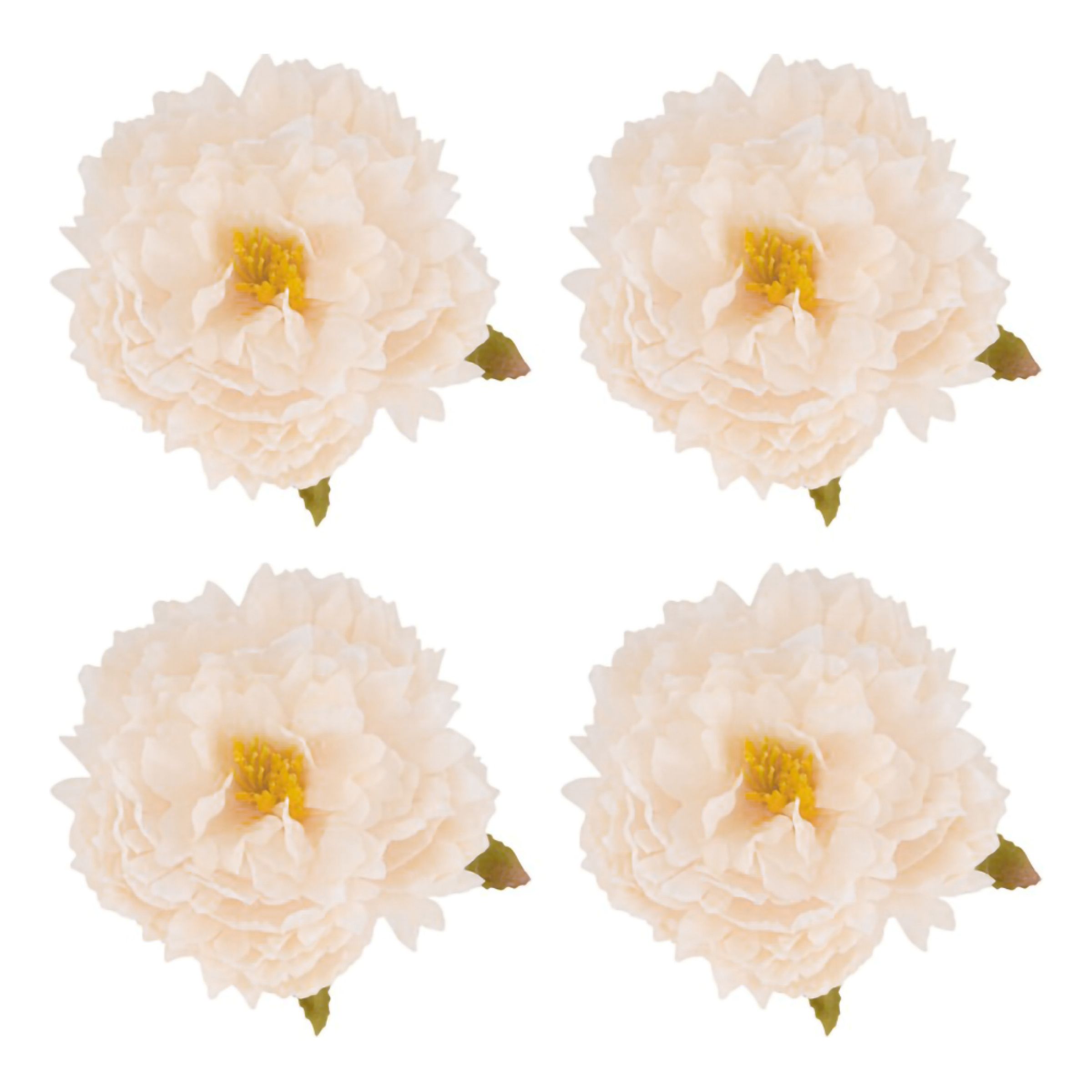 Bordsdekorationer Pioner Almond - 4-pack | Hem - Festartiklar - Festdekoration - Bordsdekorationer | Maskeradspecialisten