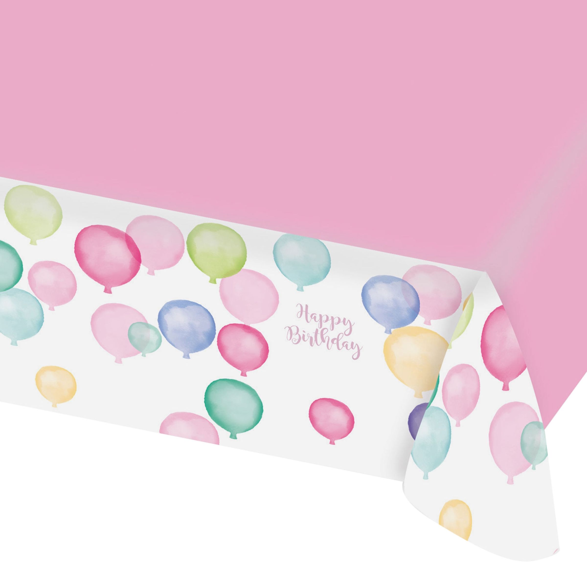 Bordsduk Ballonger Happy Birthday Pastell