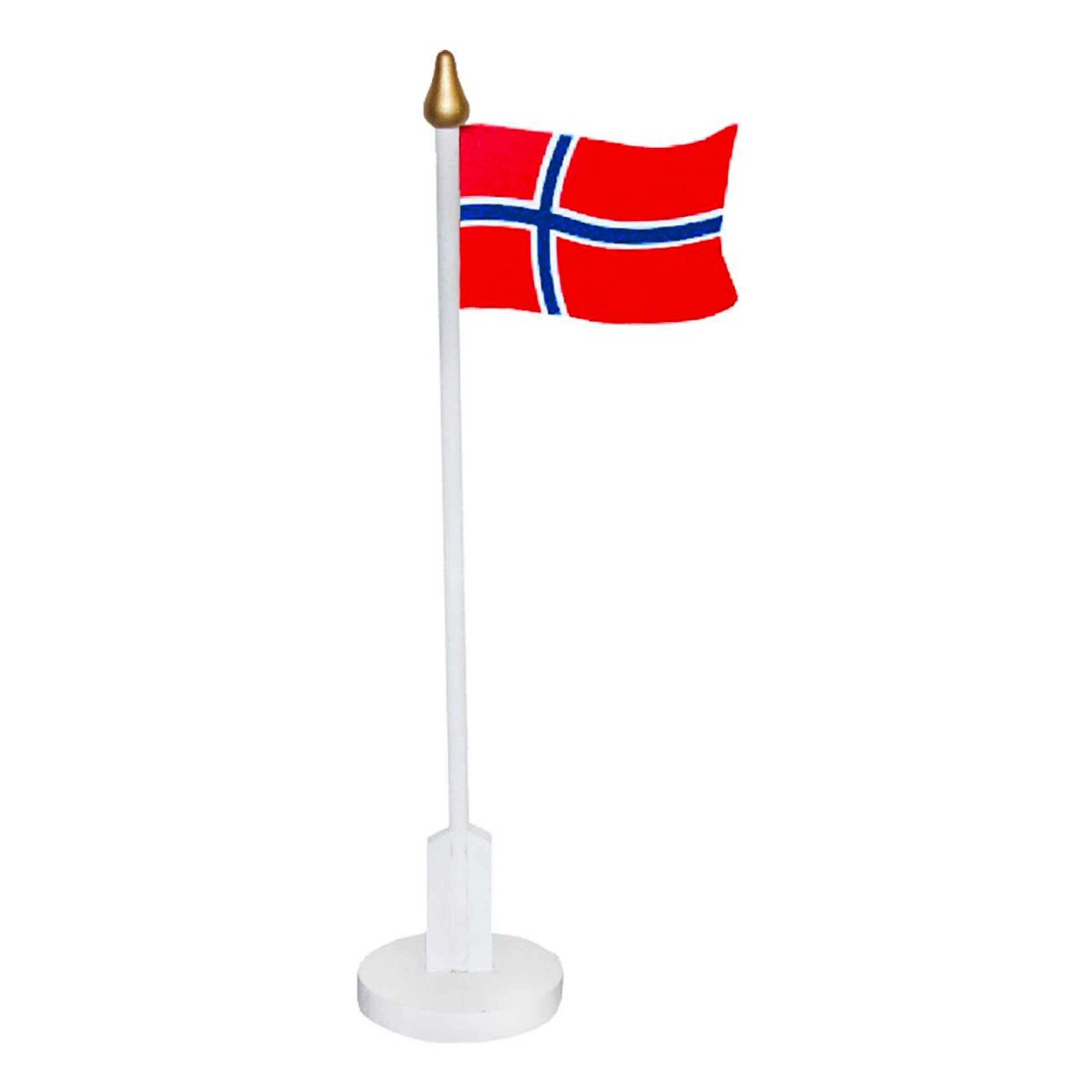 Läs mer om Bordsflagga Norge i Trä