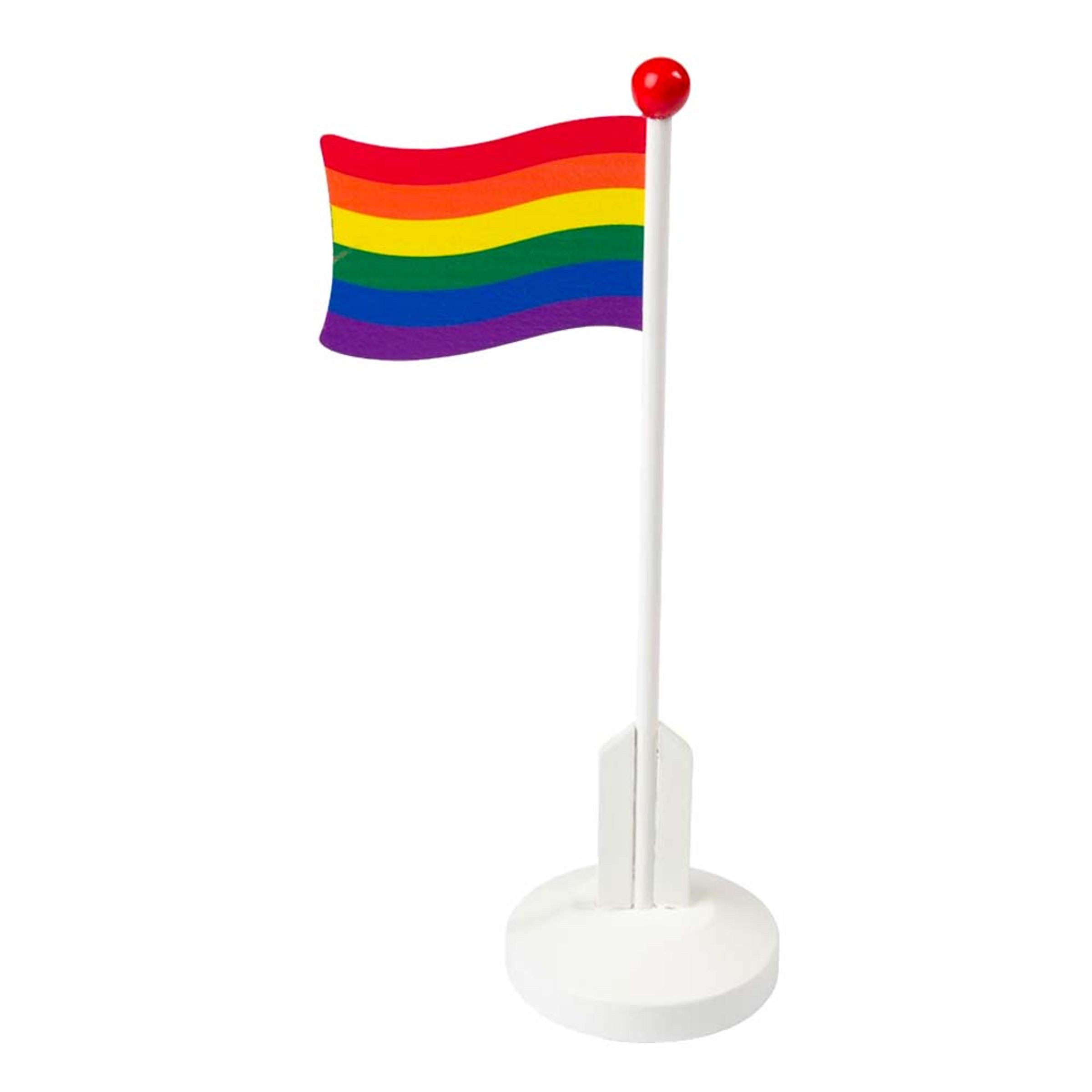 Läs mer om Bordsflagga i Trä Pride Flaggan