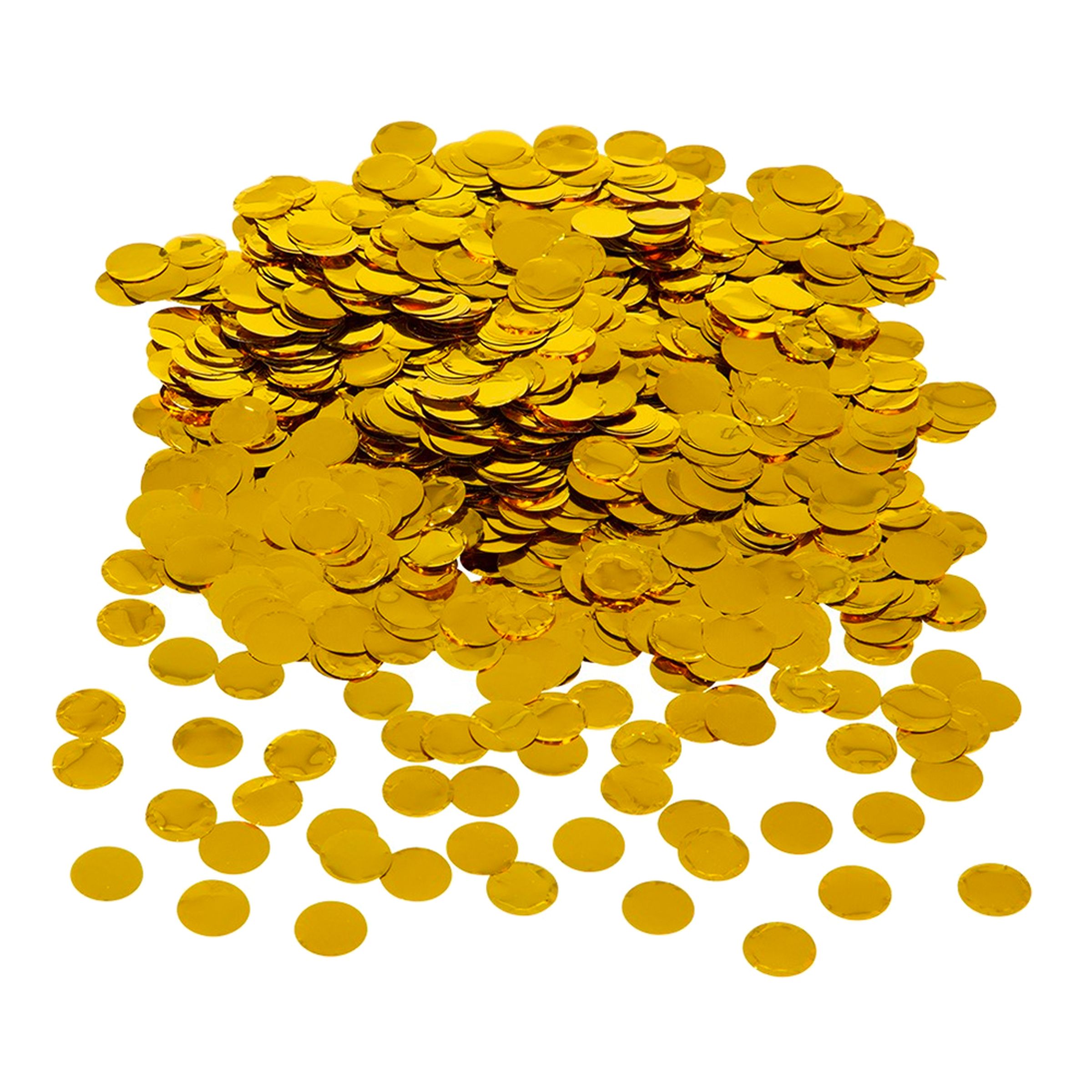 Läs mer om Bordskonfetti Rund Guld Metallic - 15 gram