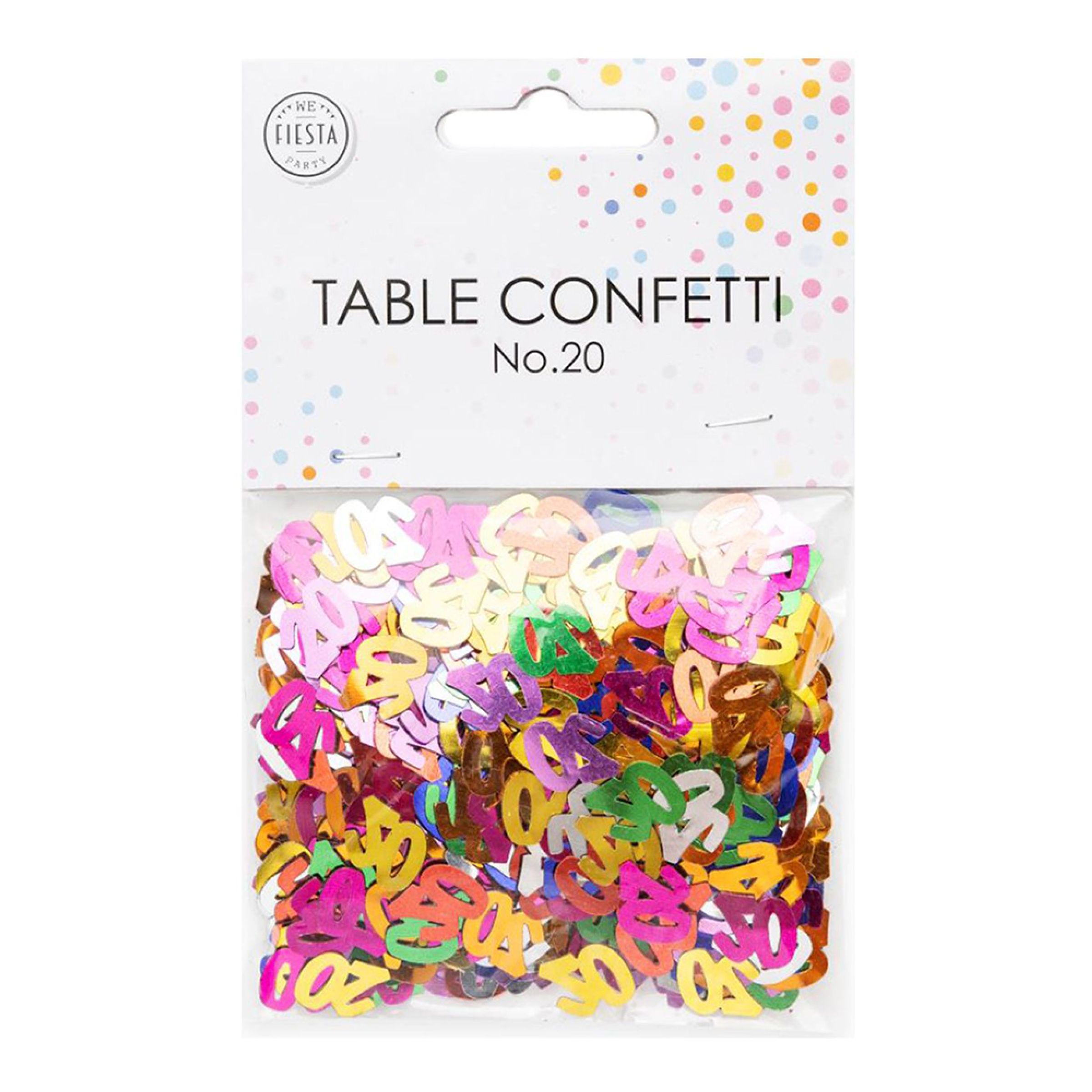 Bordskonfetti Siffra 20 Färgmix Metallic | Hem - Teman - Färger - Flerfärgad | Pryloteket