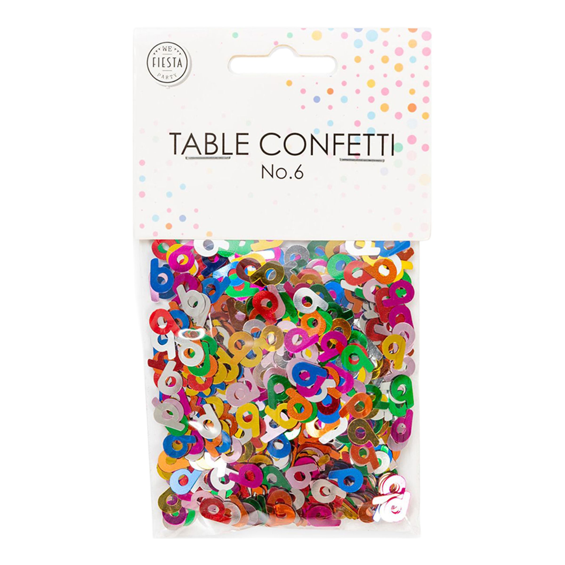 Bordskonfetti Siffra 6 Färgmix Metallic | Hem - Teman - Färger - Flerfärgad | Pryloteket