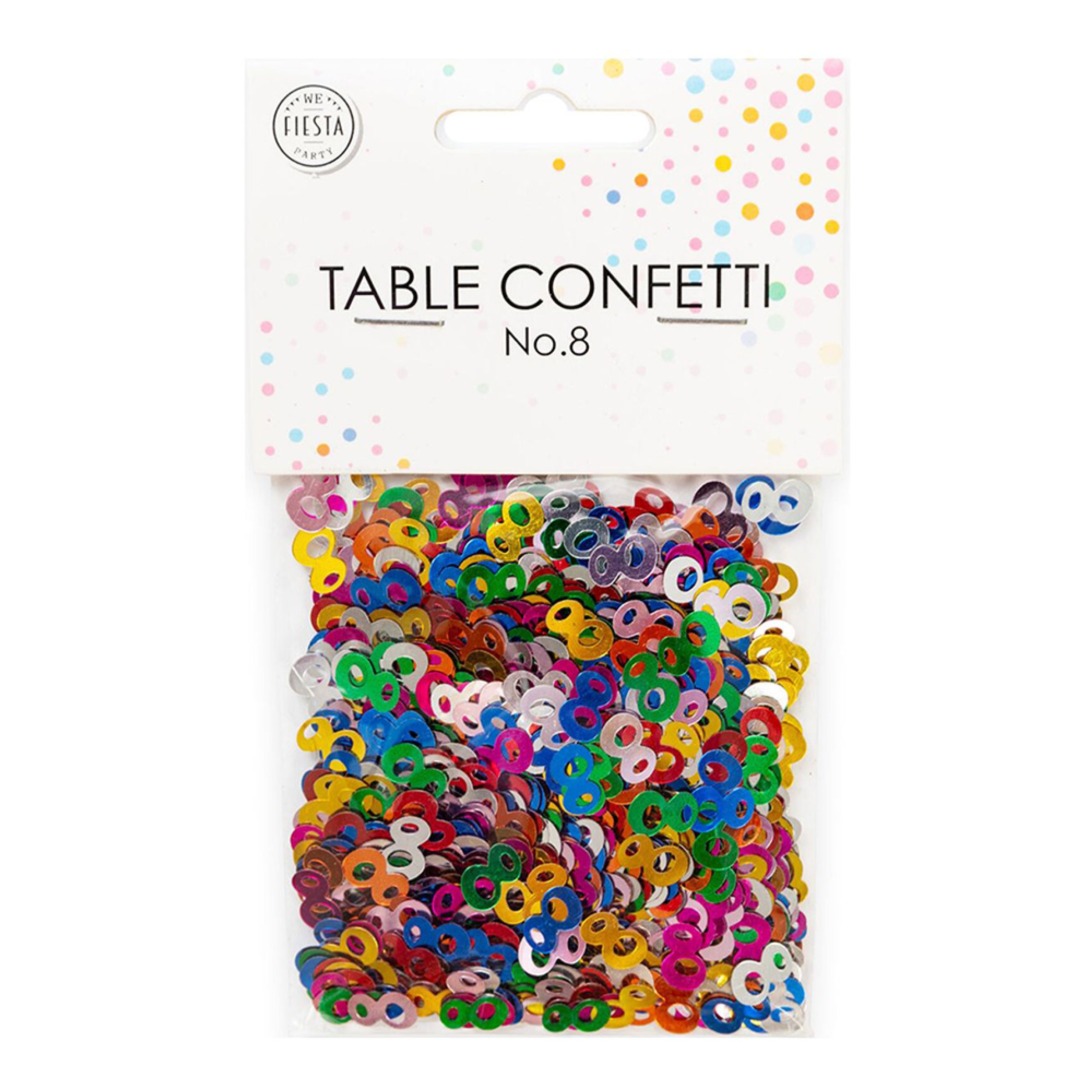 Bordskonfetti Siffra 8 Färgmix Metallic | Hem - Teman - Färger - Flerfärgad | Pryloteket
