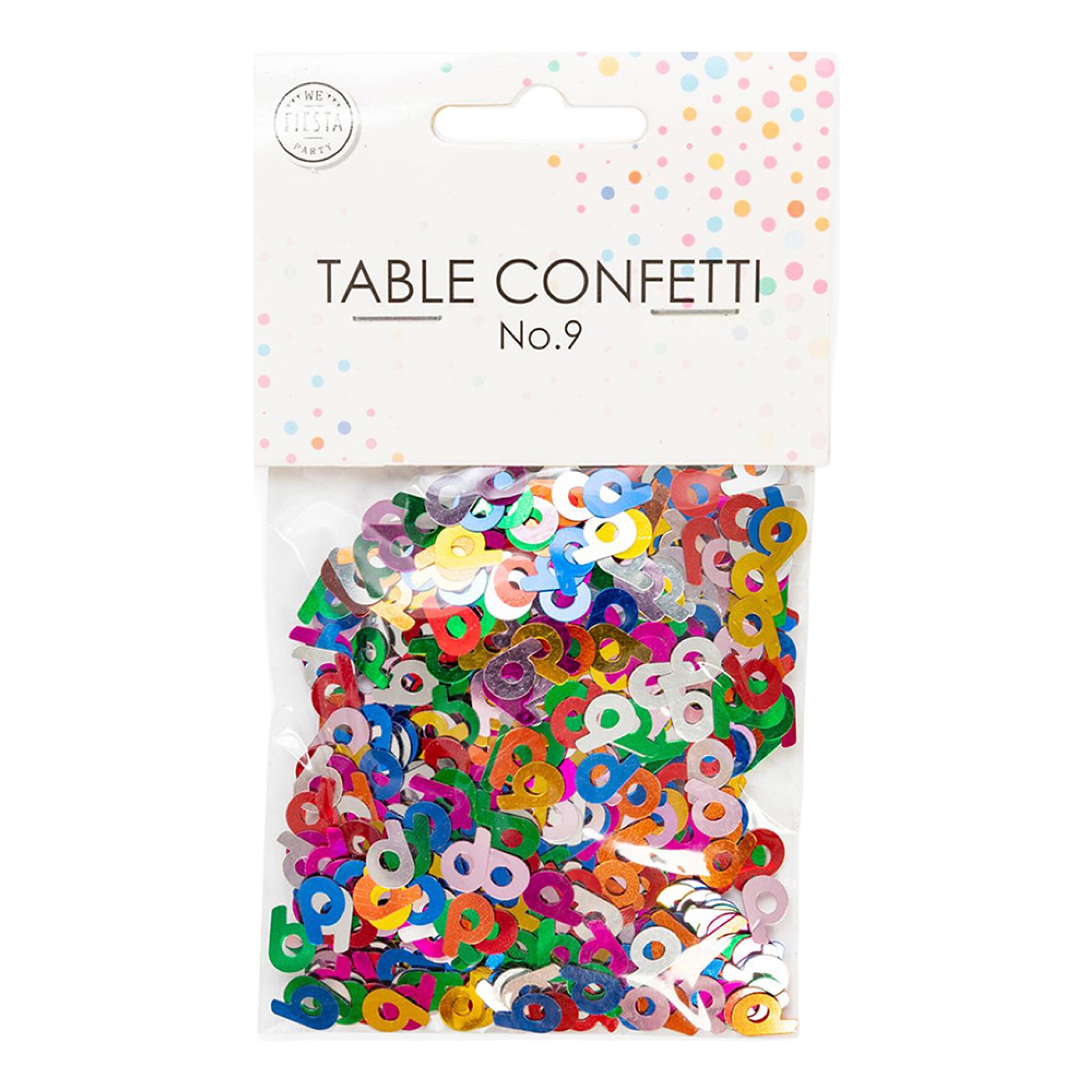 Bordskonfetti Siffra 9 Färgmix Metallic | Hem - Teman - Färger - Flerfärgad | Maskeradspecialisten
