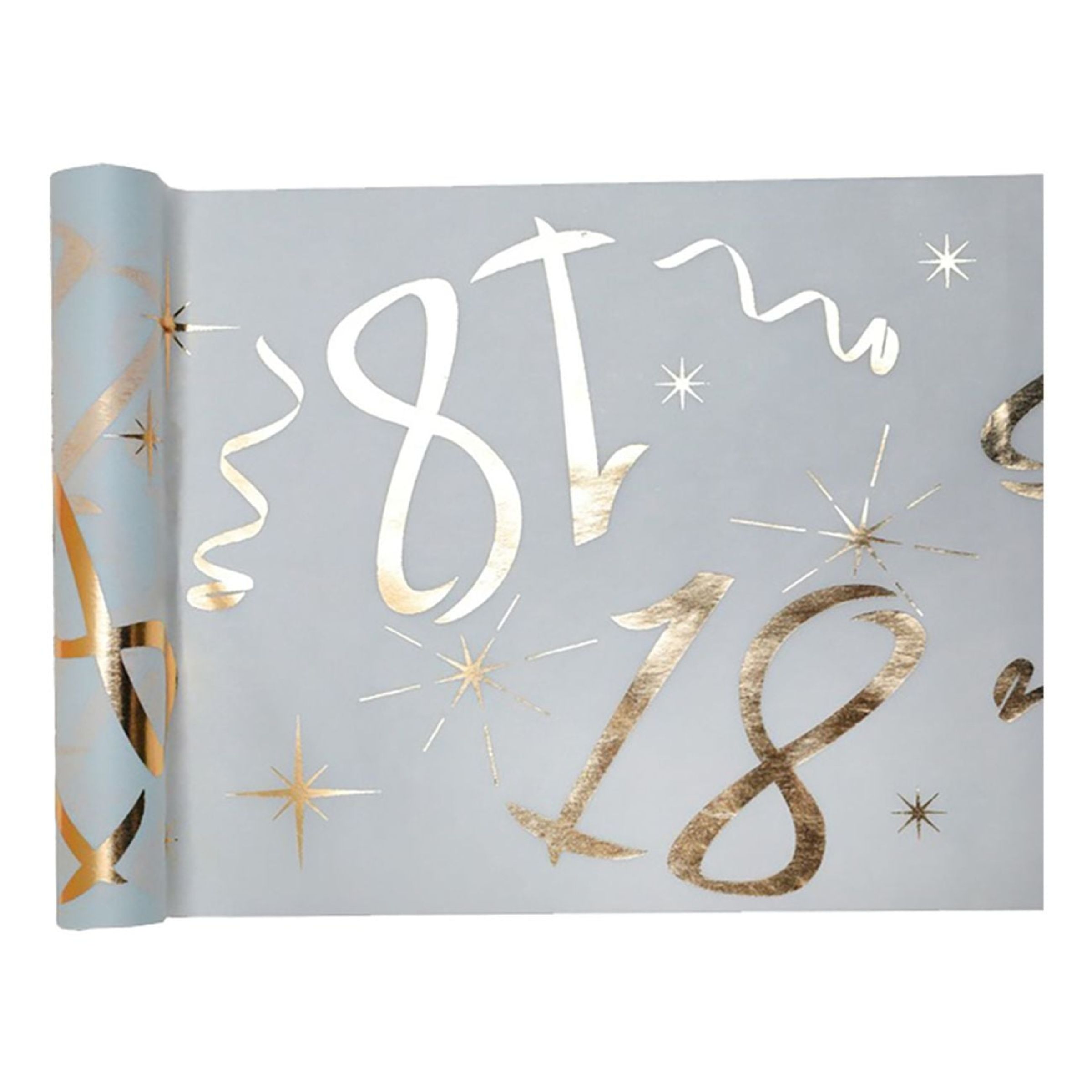 Bordslöpare 18 Vit/Guld | Hem - Teman - Färger - Guld | Pryloteket