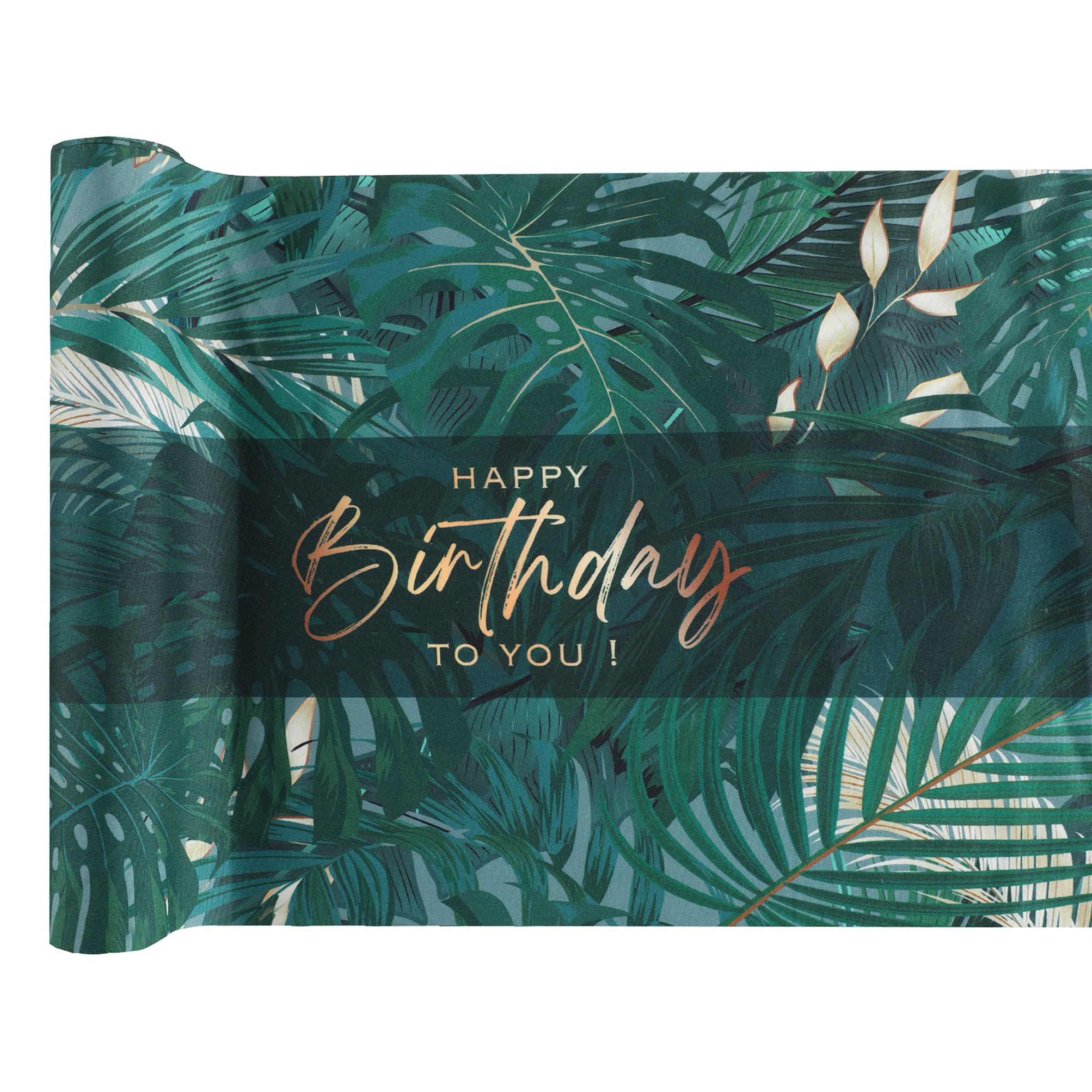 Bordslöpare Birthday Jungle Vert | Hem - Teman - Färger - Grön | Pryloteket