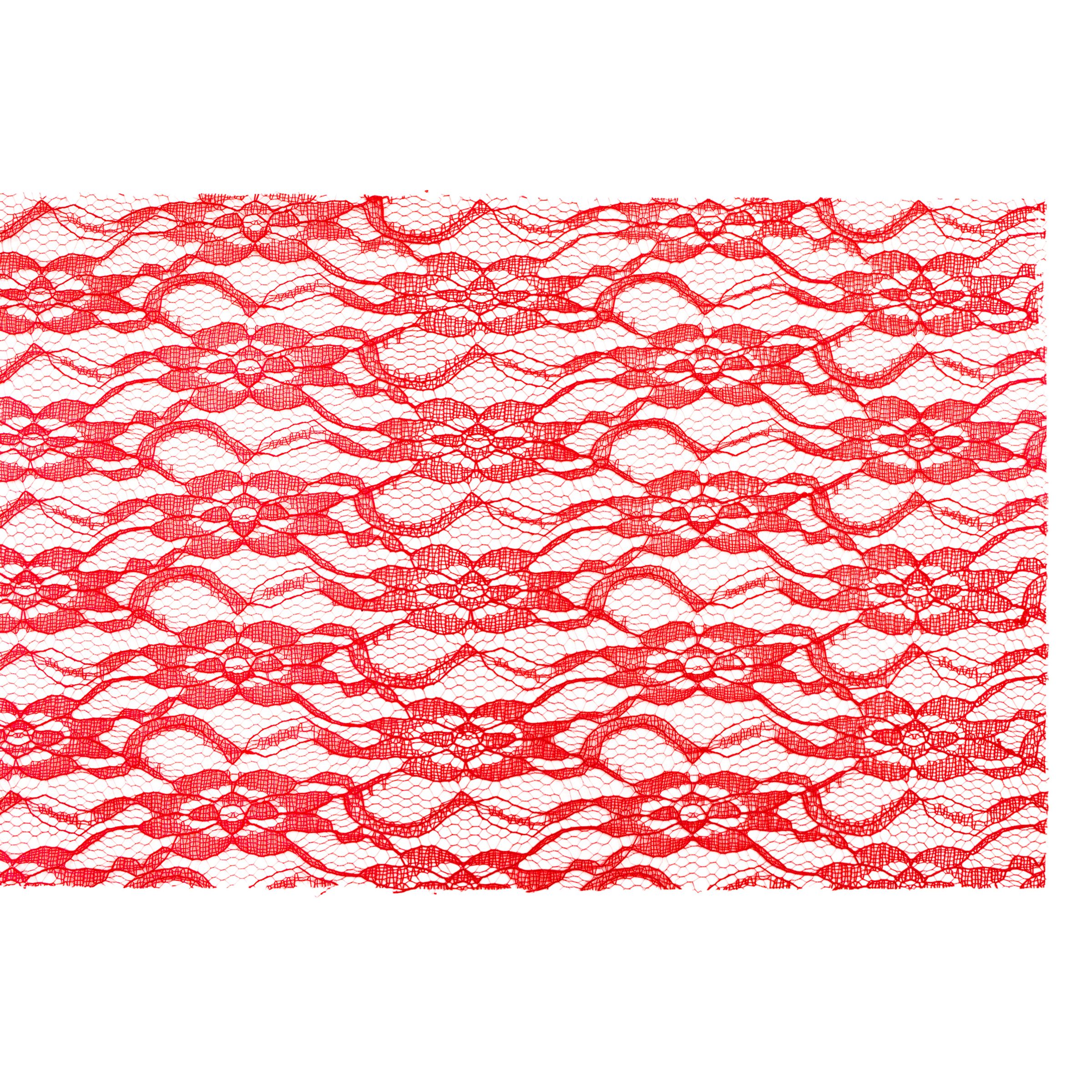 Bordslöpare i Spets Röd - 3-pack | Hem - Teman - Färger - Röd | Maskeradspecialisten