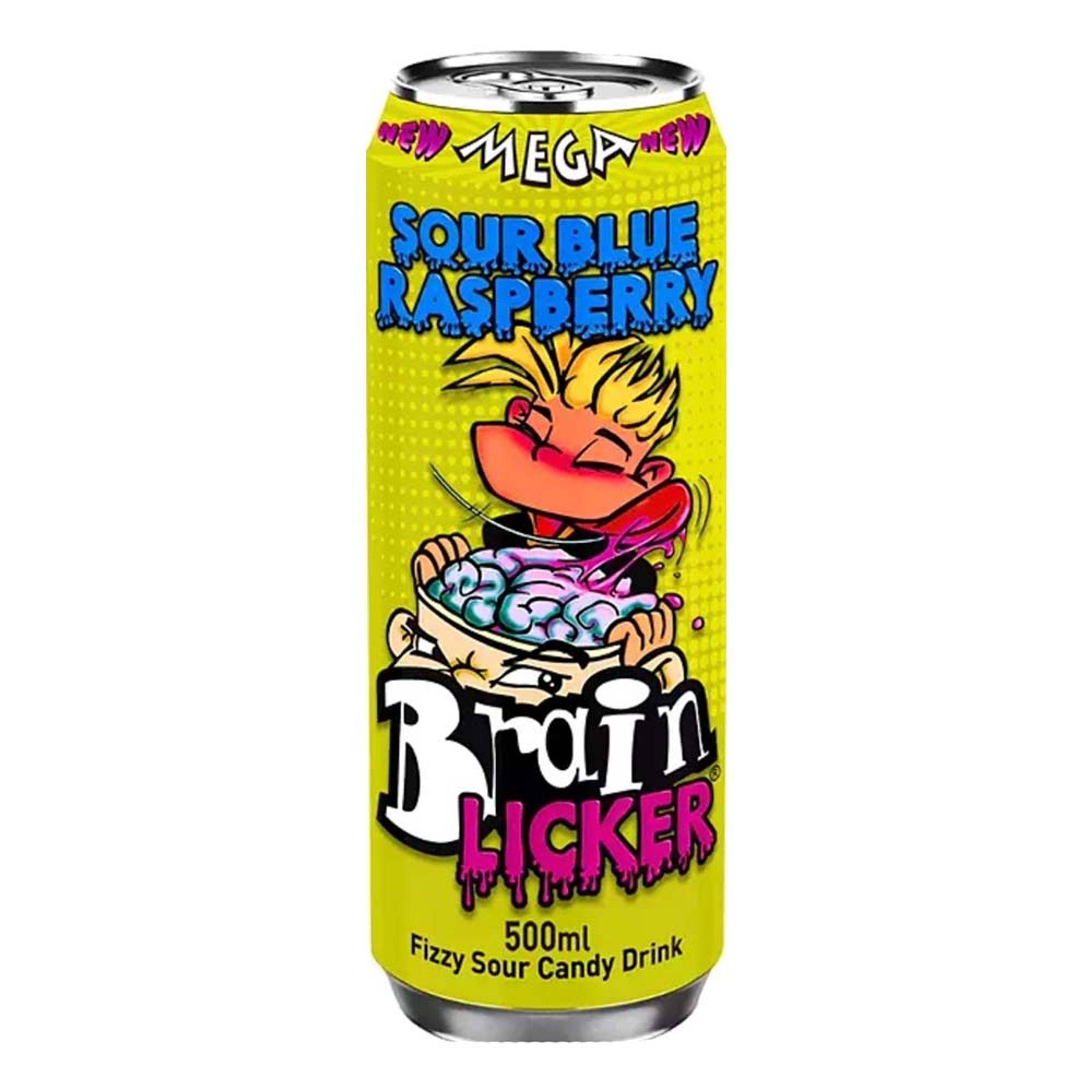 Läs mer om Brain Licker Sour Soda Blue Raspberry - 50 cl