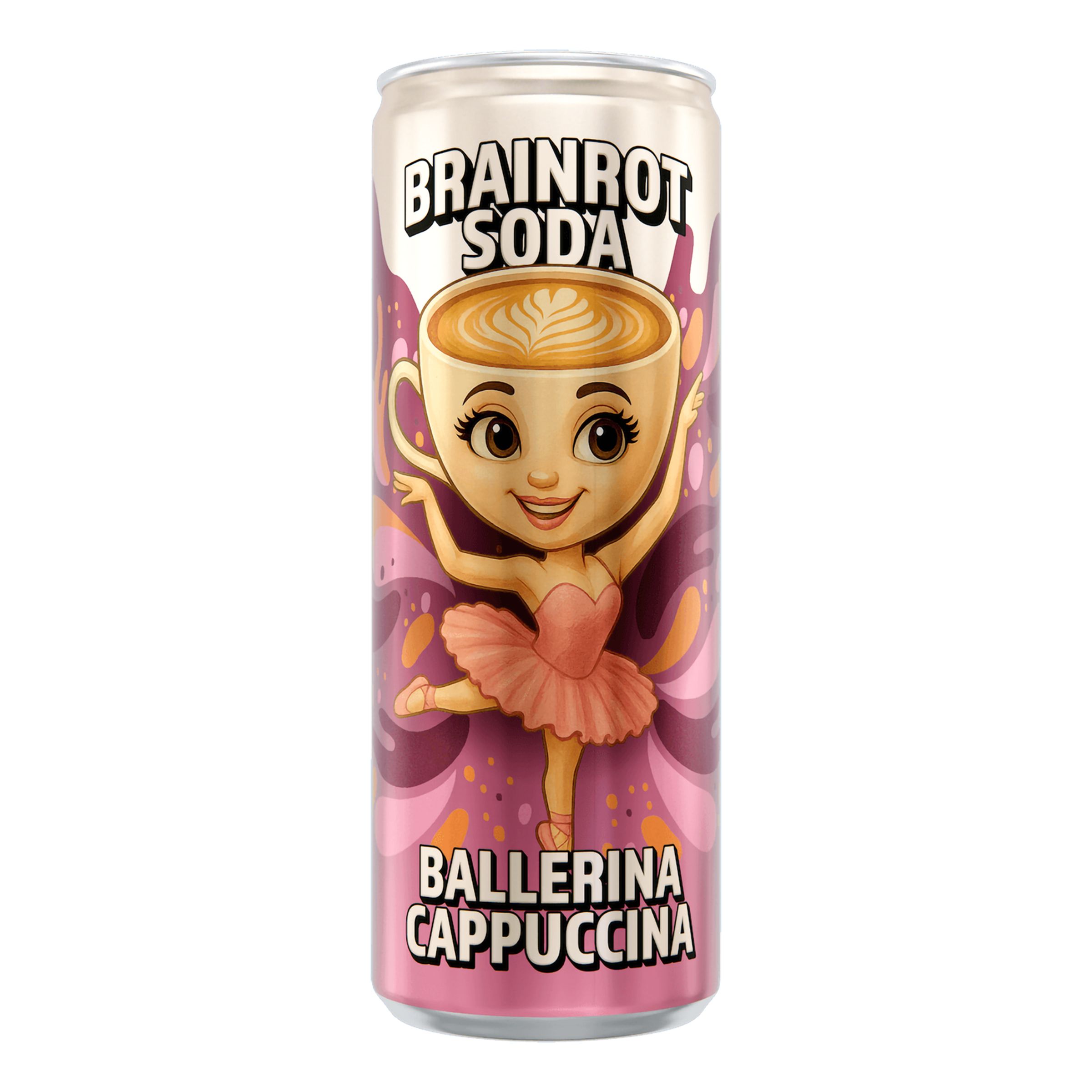 Brainrot Soda Ballerina Cappuccina - 250 ml | Hem - Godis & Läsk - Dryck - Läsk | Pryloteket
