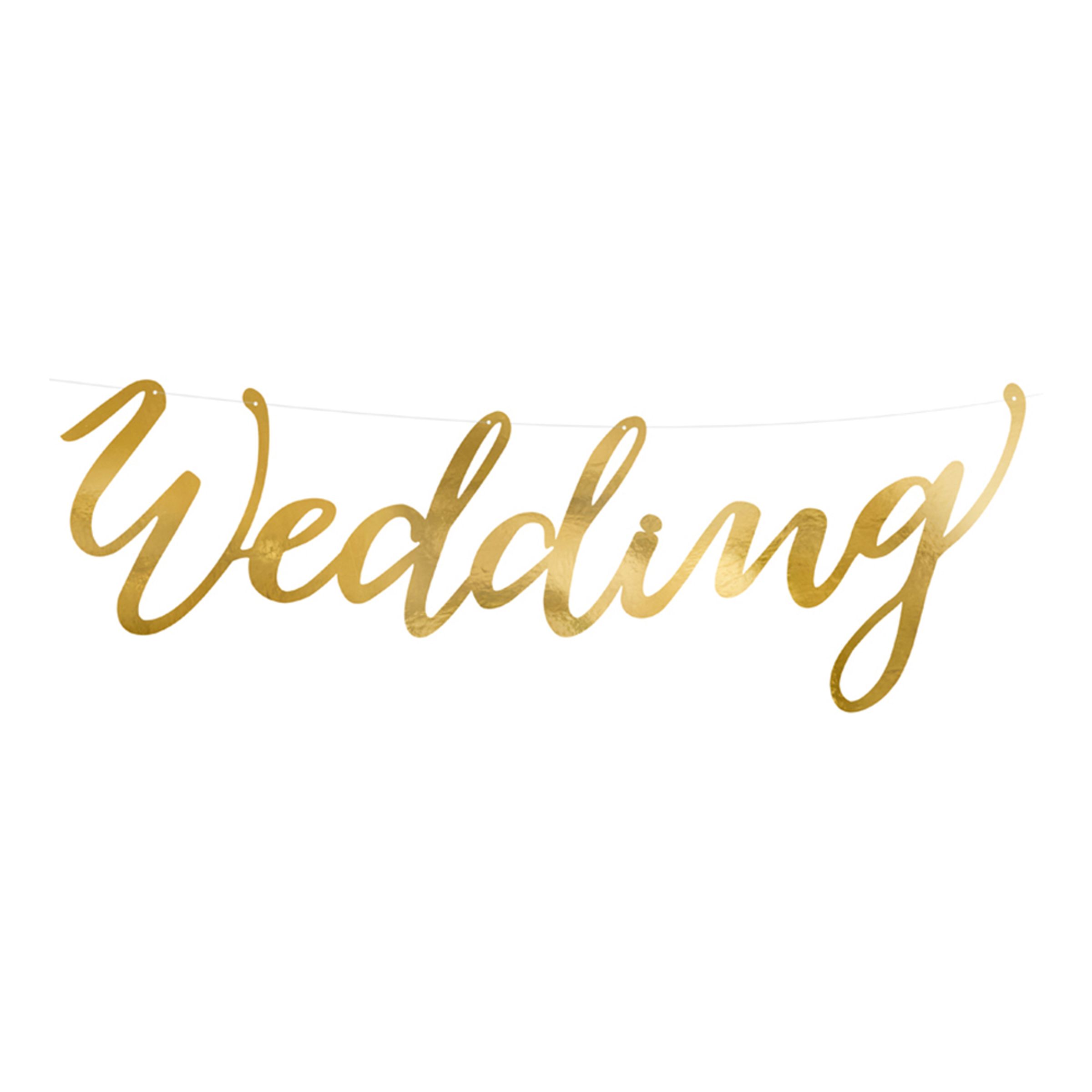 Bröllopsgirlang Wedding Guld