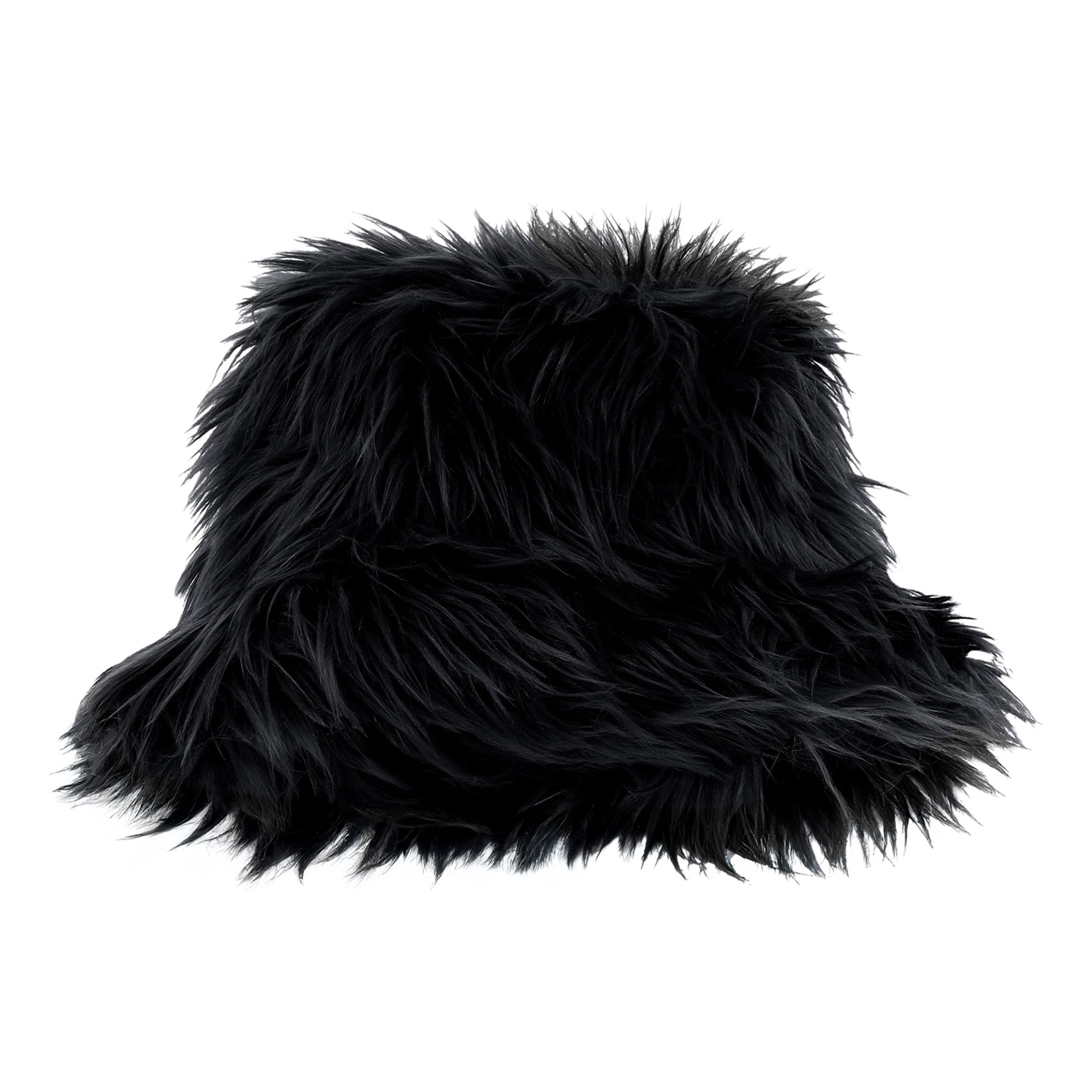 Bucket Hatt Fluffig Svart - One size | Hem - Maskerad - Hattar - Vuxenhattar | Maskeradspecialisten