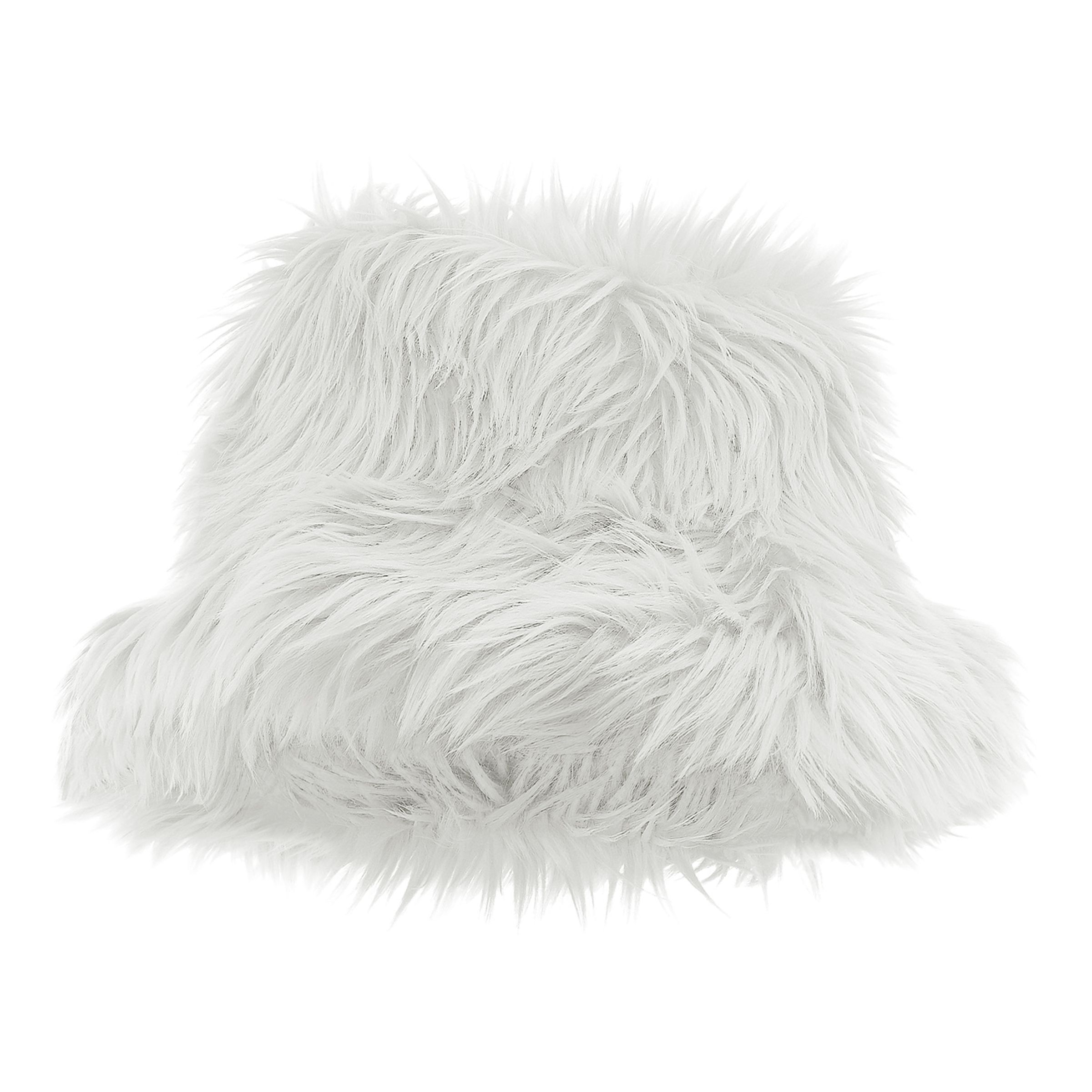 Bucket Hatt Fluffig Vit - One size | Hem - Maskerad - Hattar - Vuxenhattar | Party Outlet