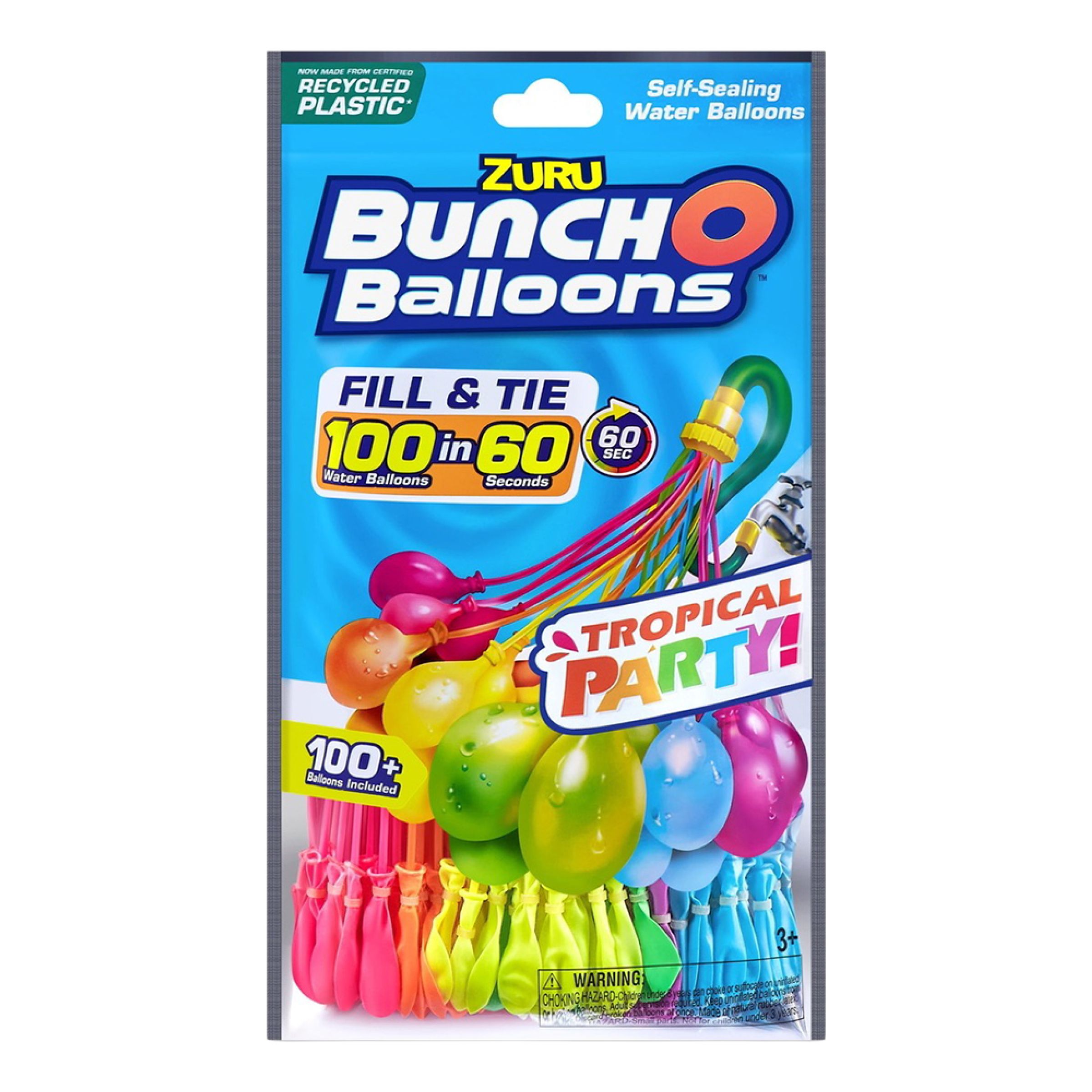 Bunch O Balloons Tropical Party Vattenballonger - 100-pack | Hem - Roliga Prylar - Spel & Lek - Utomhuslek | Pryloteket