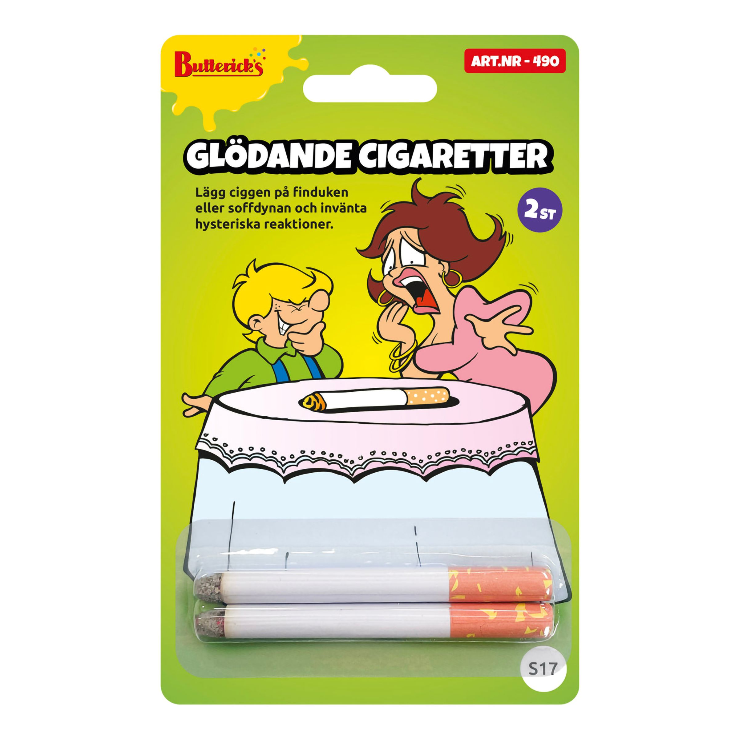 Buttericks Glödande Cigaretter Skämtartikel - 2-pack | Hem - Roliga Prylar - Skämtartiklar & Pranks | Pryloteket