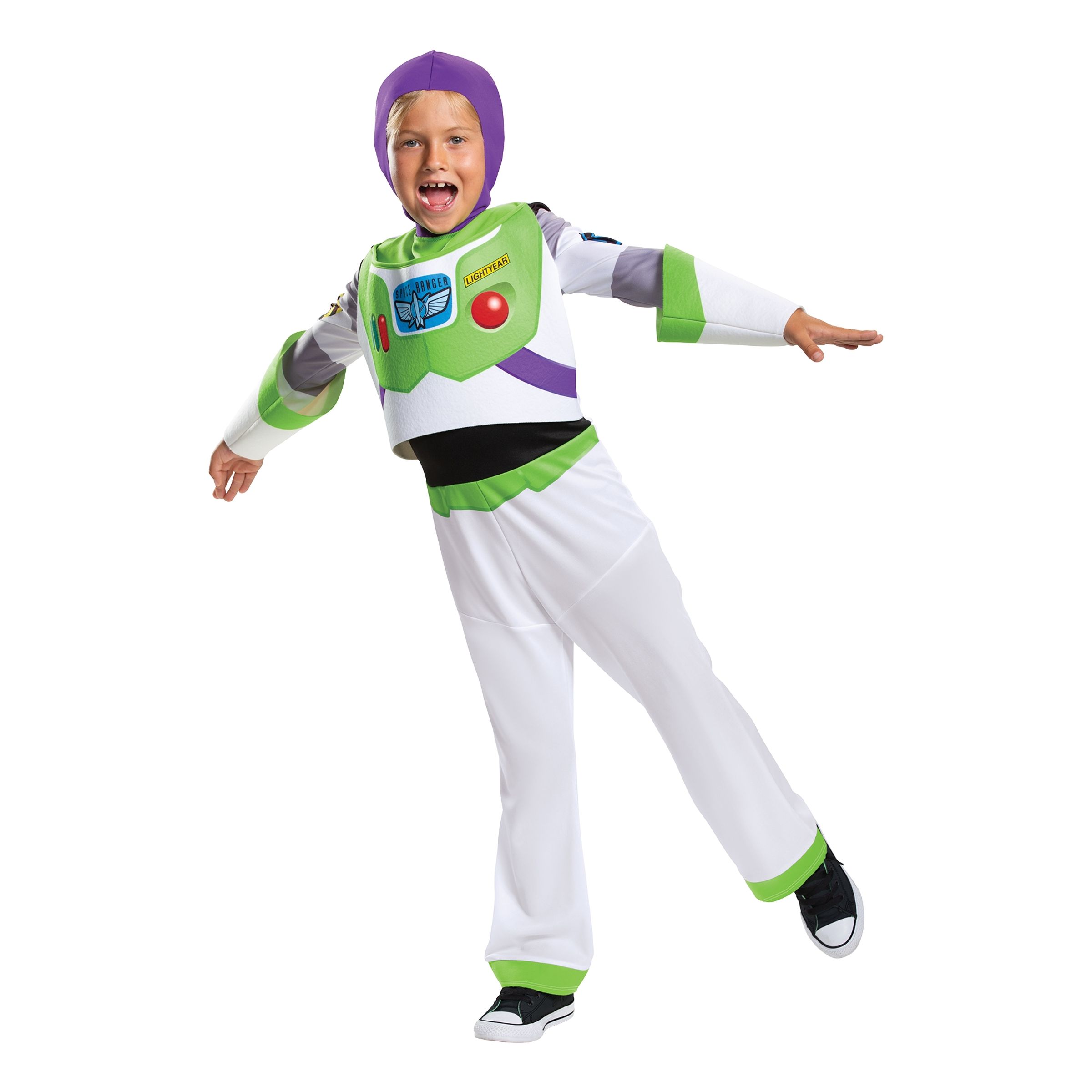 Läs mer om Buzz Lightyear Deluxe Barn Maskeraddräkt - Small