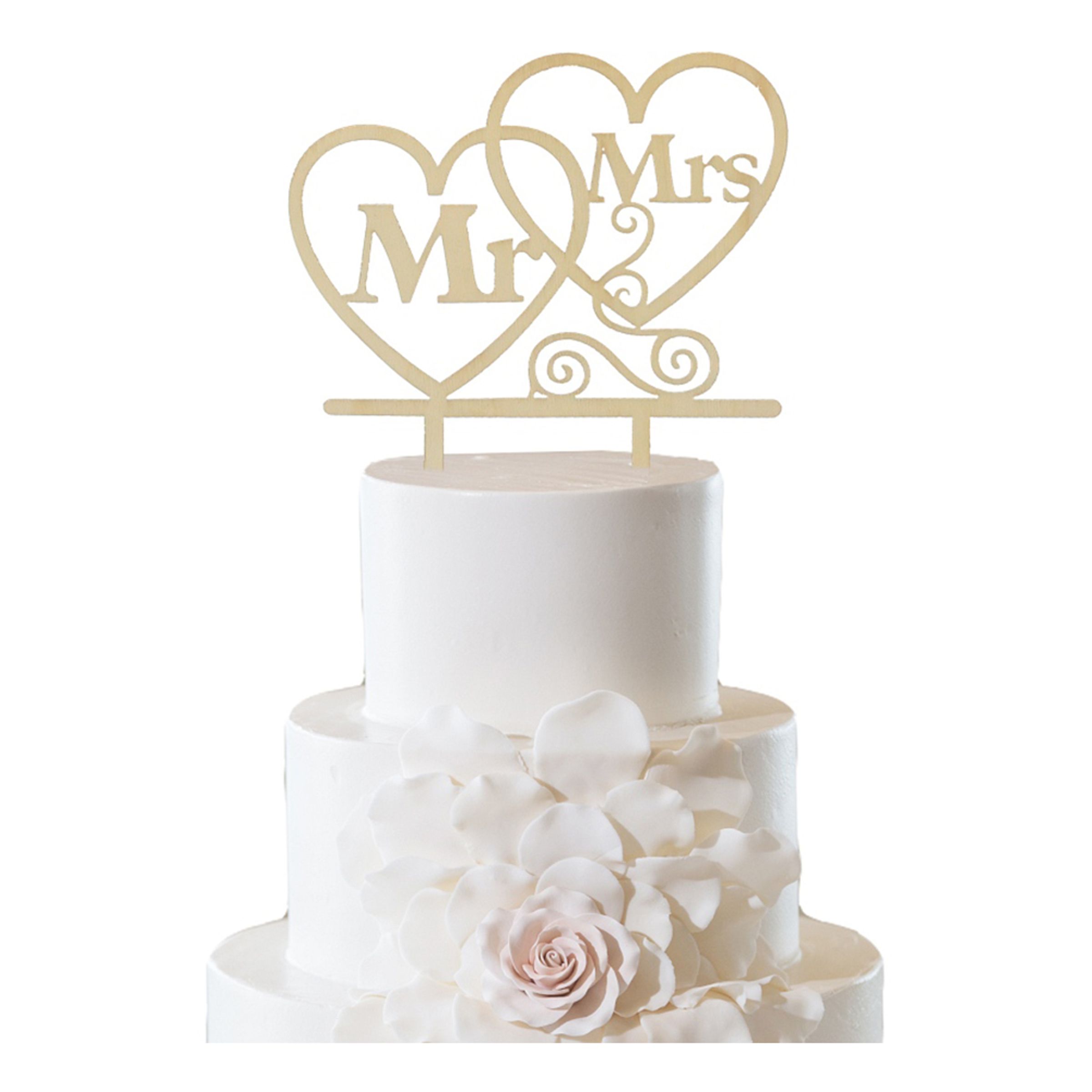Cake Topper Mr & Mrs - 1-pack