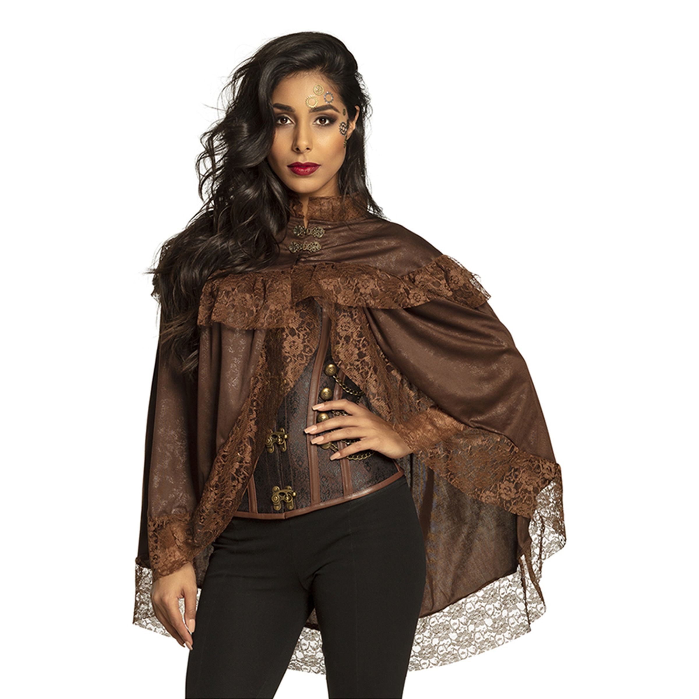 Cape Steampunk Brun - One size