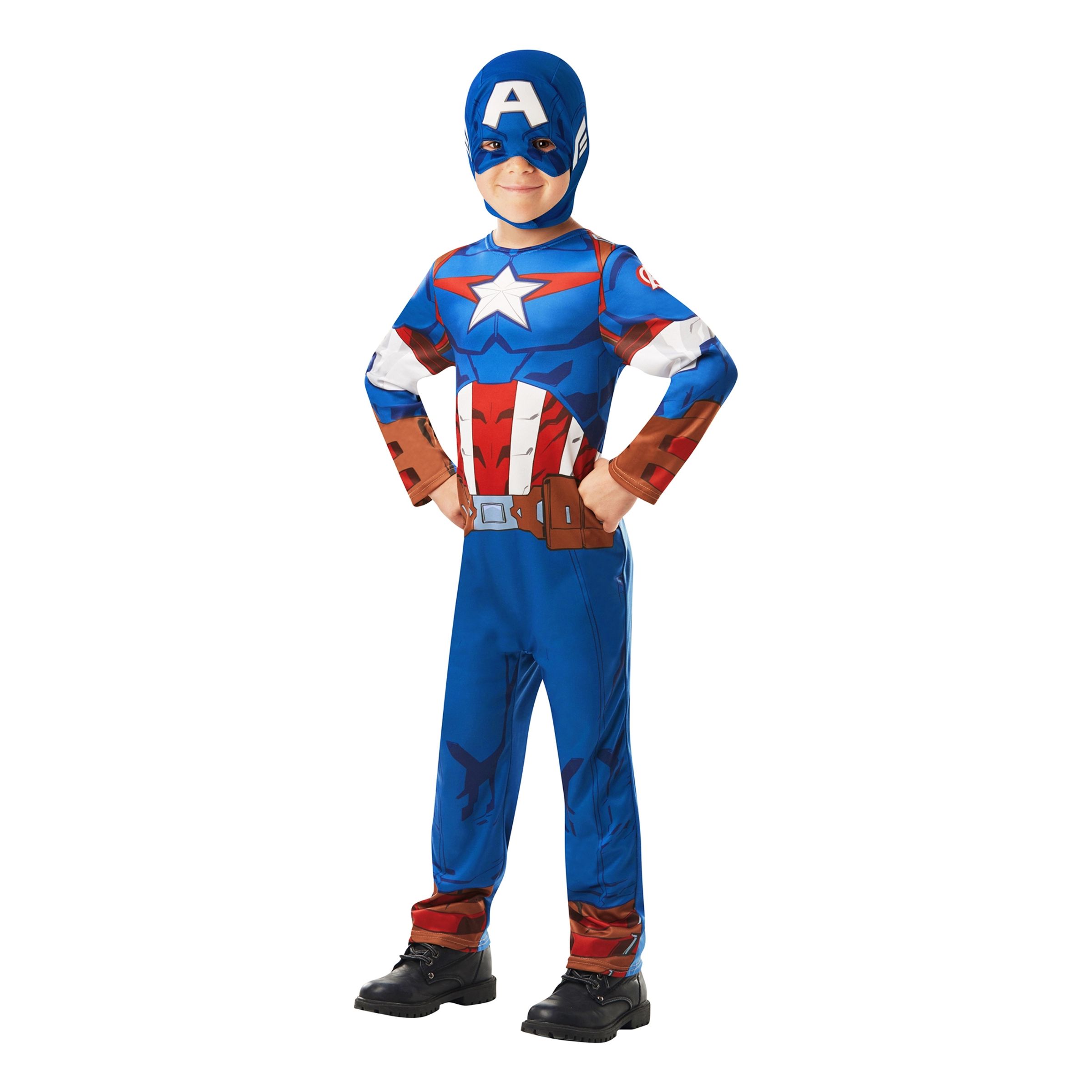 Captain America Barn Maskeraddräkt - Small