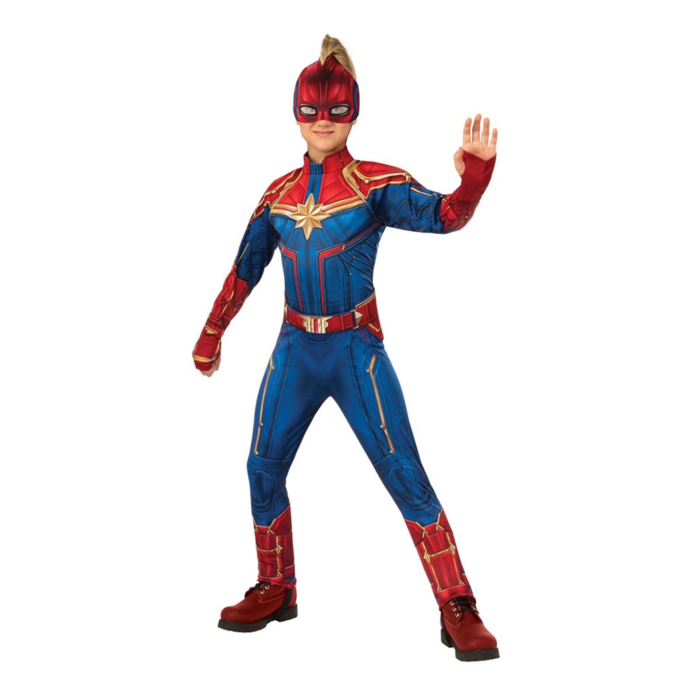 Captain Marvel Hero Barn Deluxe Maskeraddräkt - Small