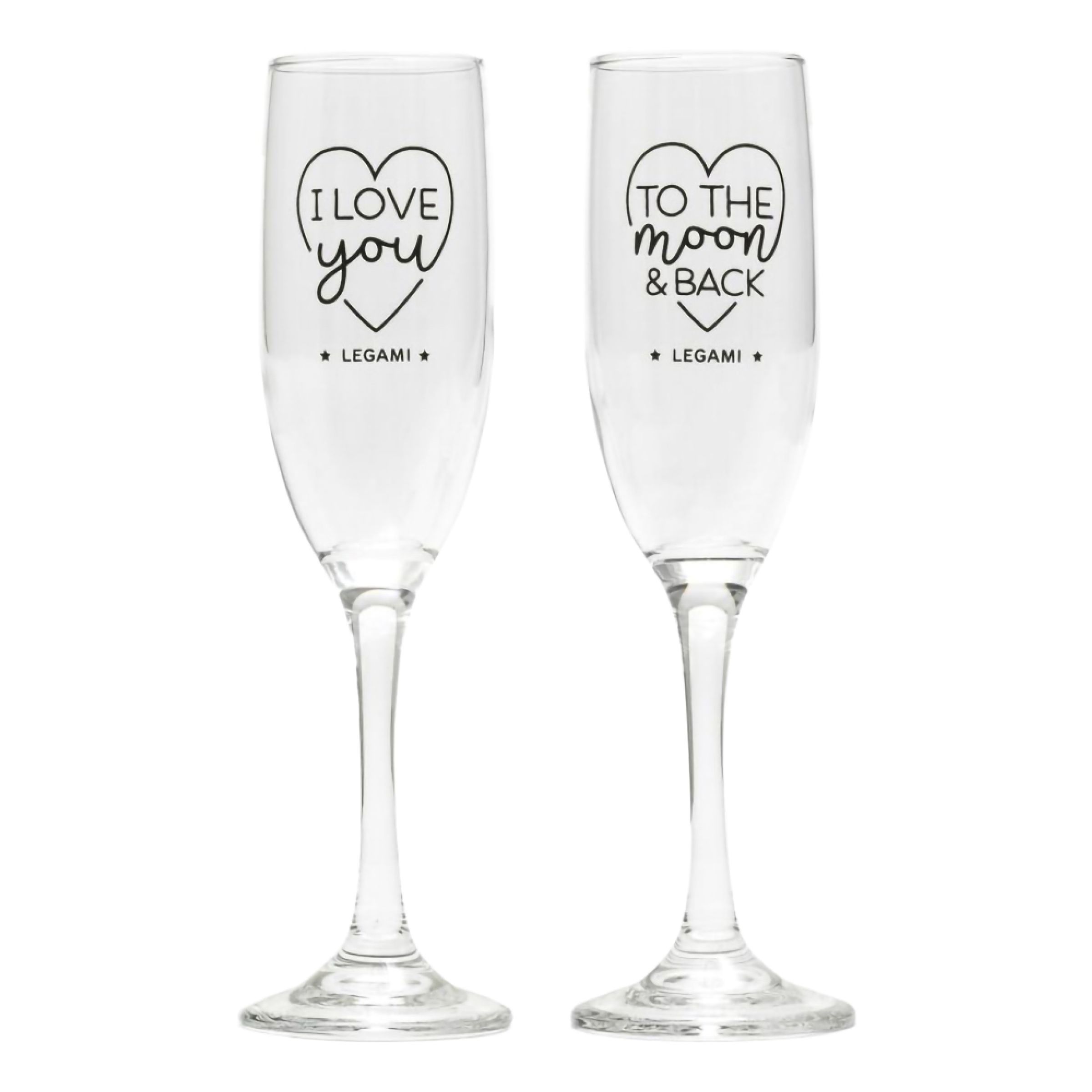 Champagneglas Cheers to Love - 2-pack | Hem - Teman - Presenter - Bröllopspresenter | Maskeradspecialisten