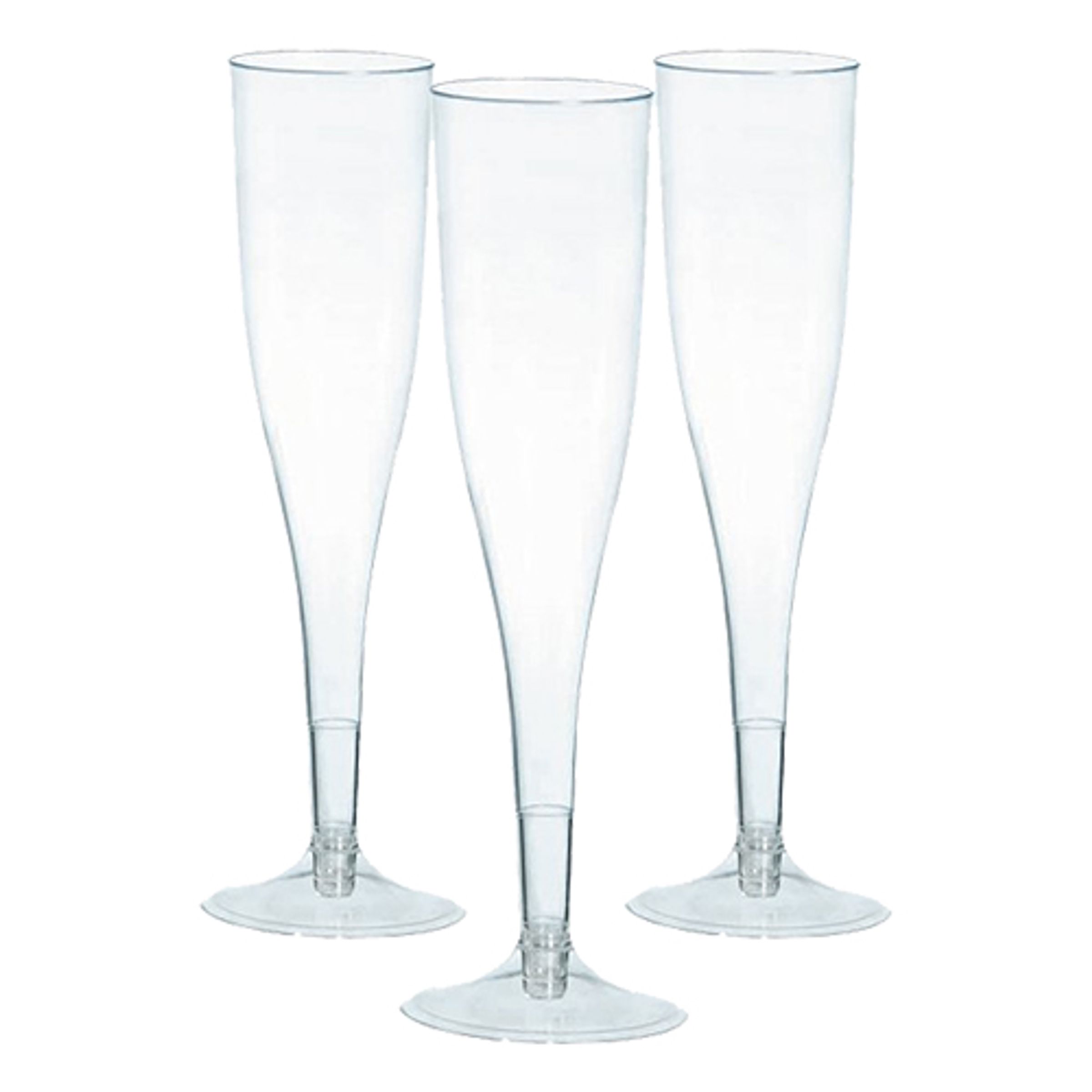 Champagneglas i Plast Transparenta - 20-pack