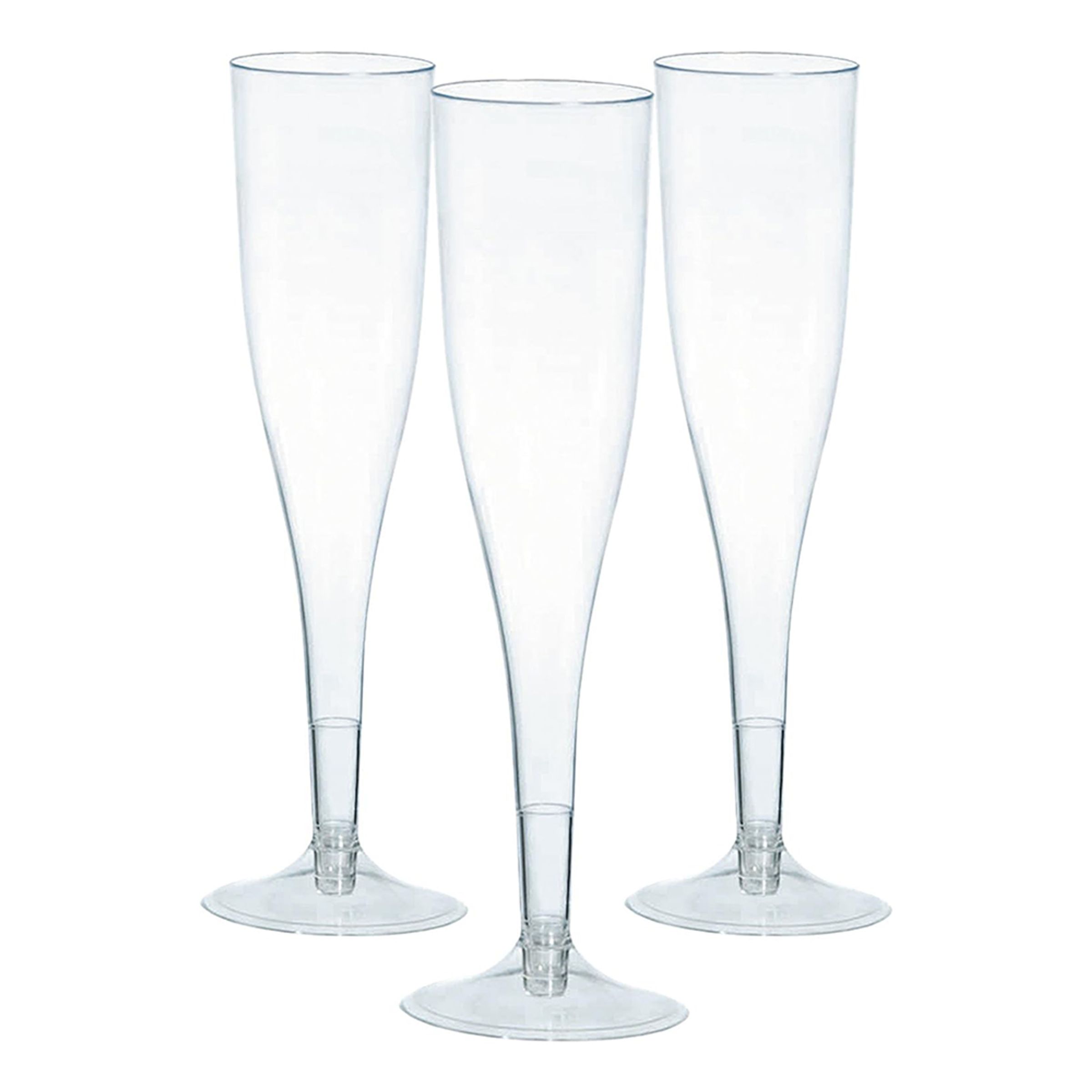 Läs mer om Champagneglas i Plast Transparenta - 20-pack