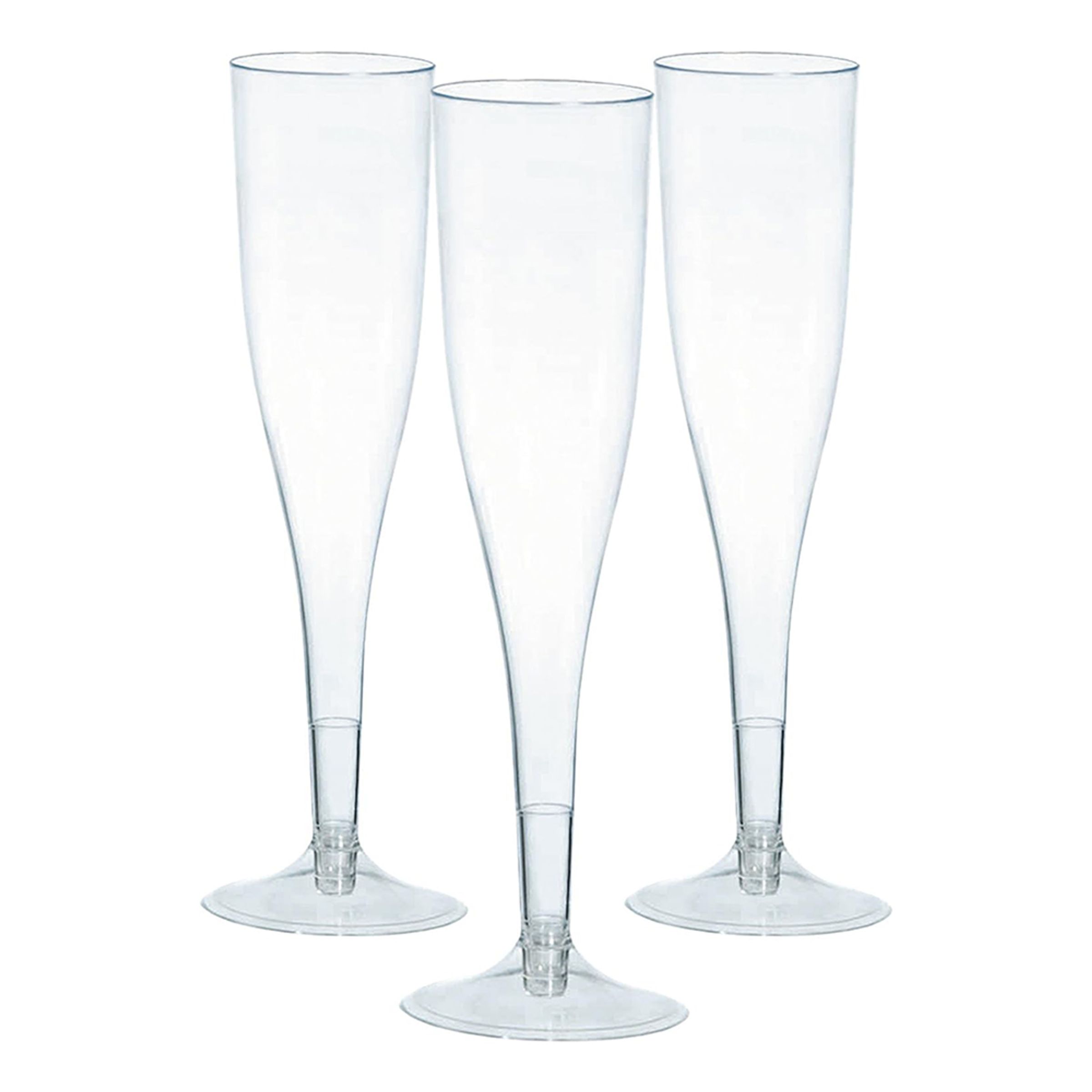 Champagneglas i Plast Transparenta - 20-pack