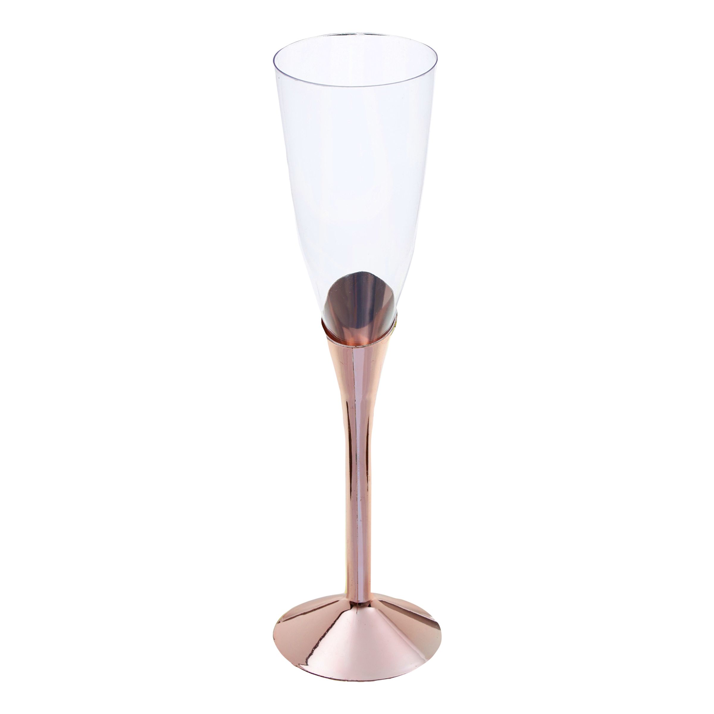 Champagneglas med Roséguldfot - 6-pack | Hem - Festartiklar - Dukning - Engångsmuggar & Glas | Pryloteket