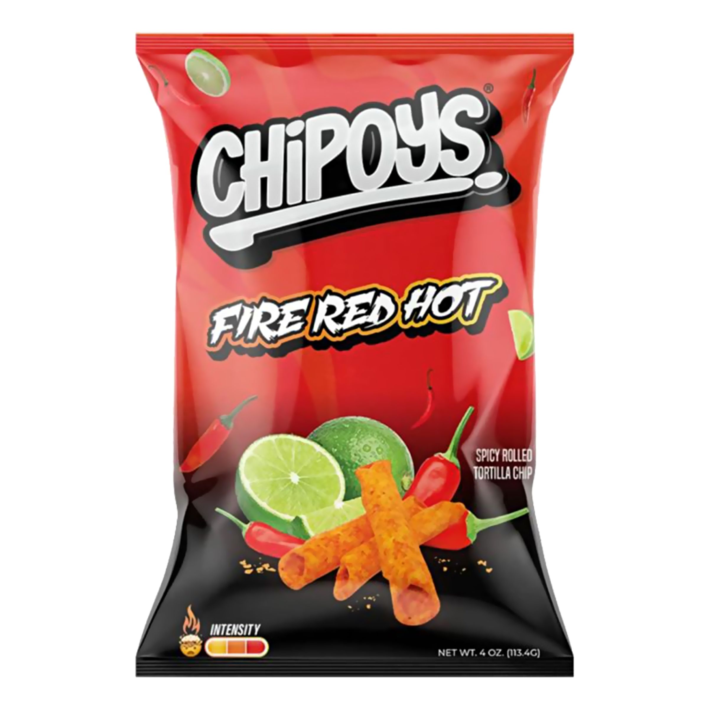Chipoys Fire Red Hot Tortilla Chips - 113 gram