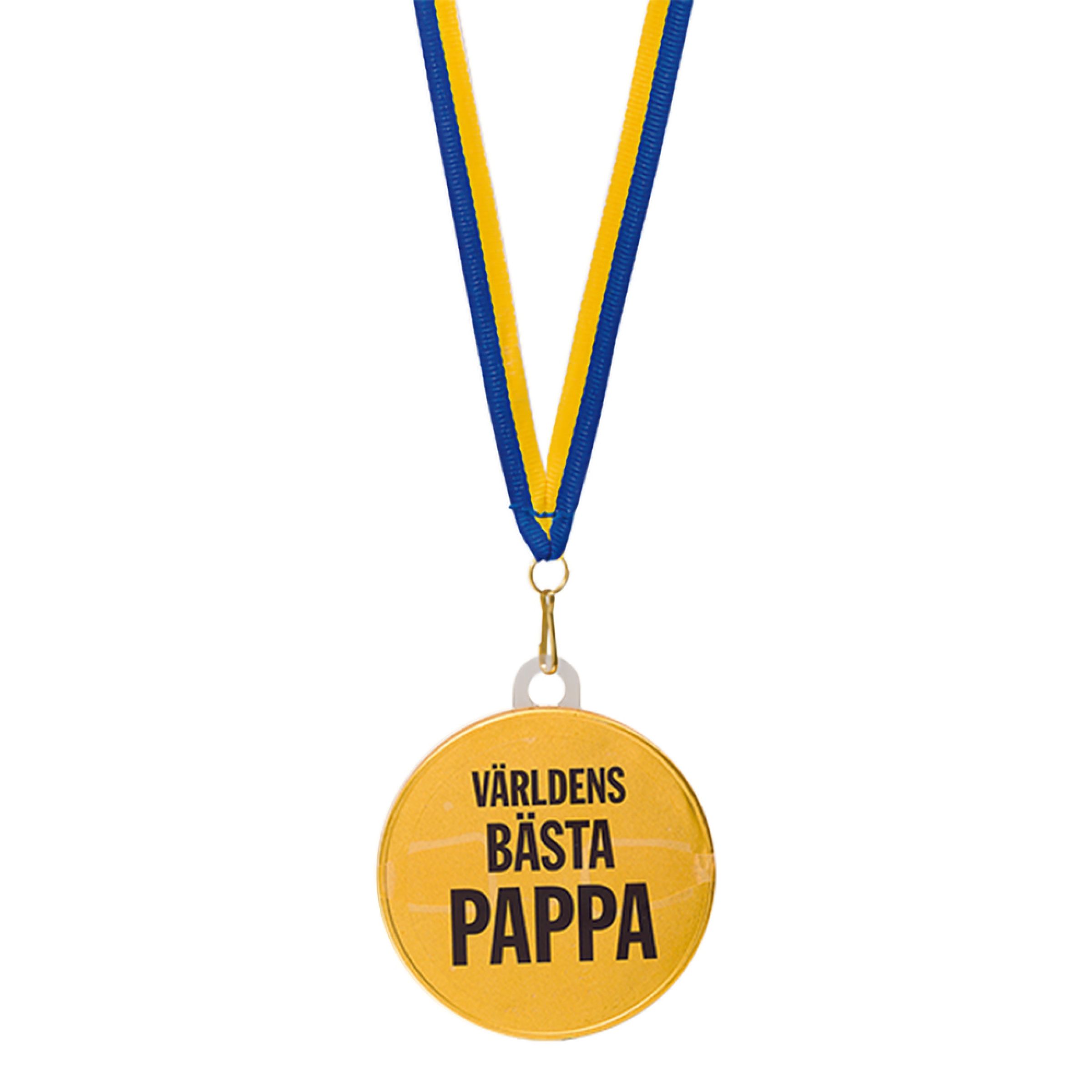 Chokladmedalj Världens Bästa Pappa - 23 g | Hem - Teman - Presenter - Present till Pappa | Pryloteket
