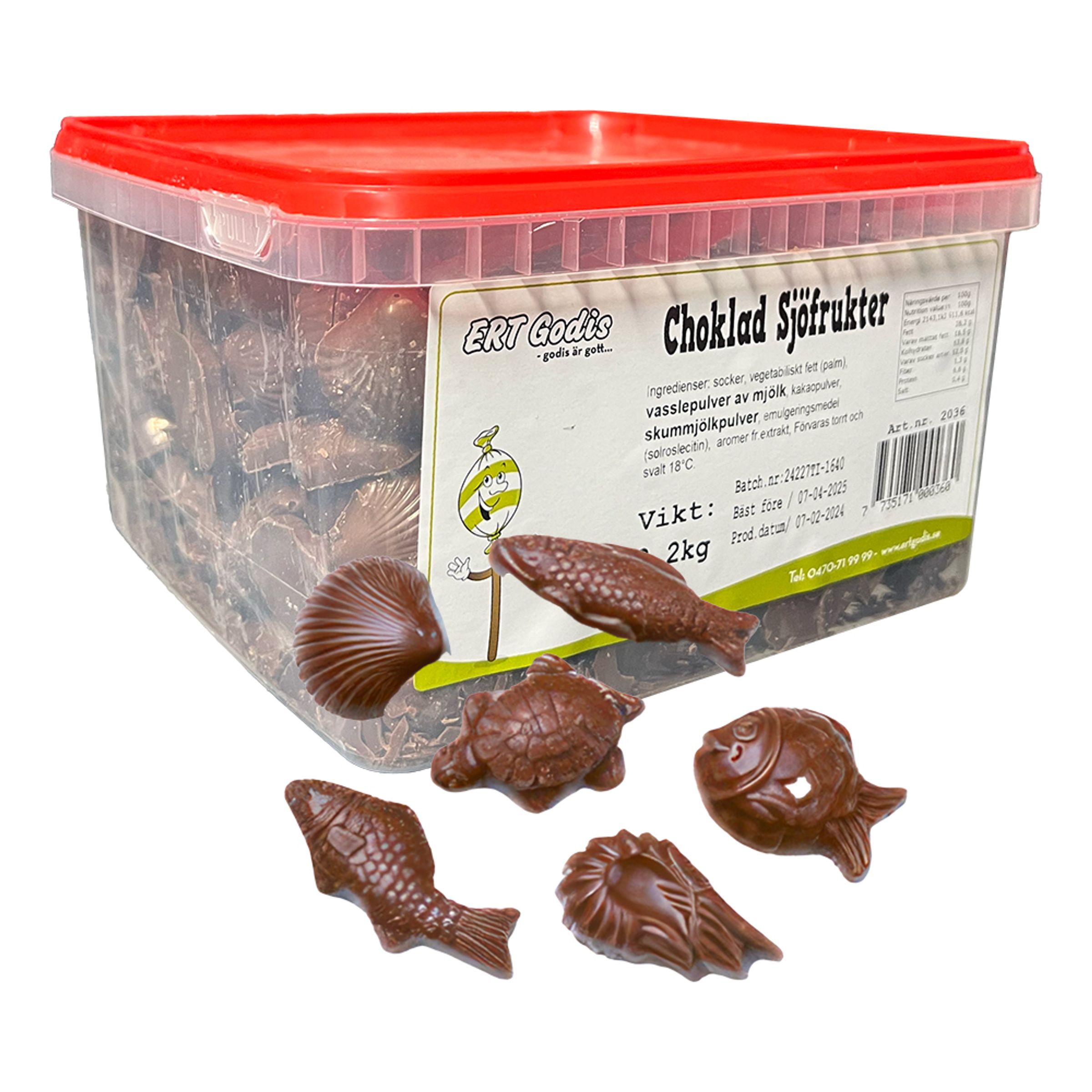 Chokladsjöfrukter Storpack - 2,2 kg