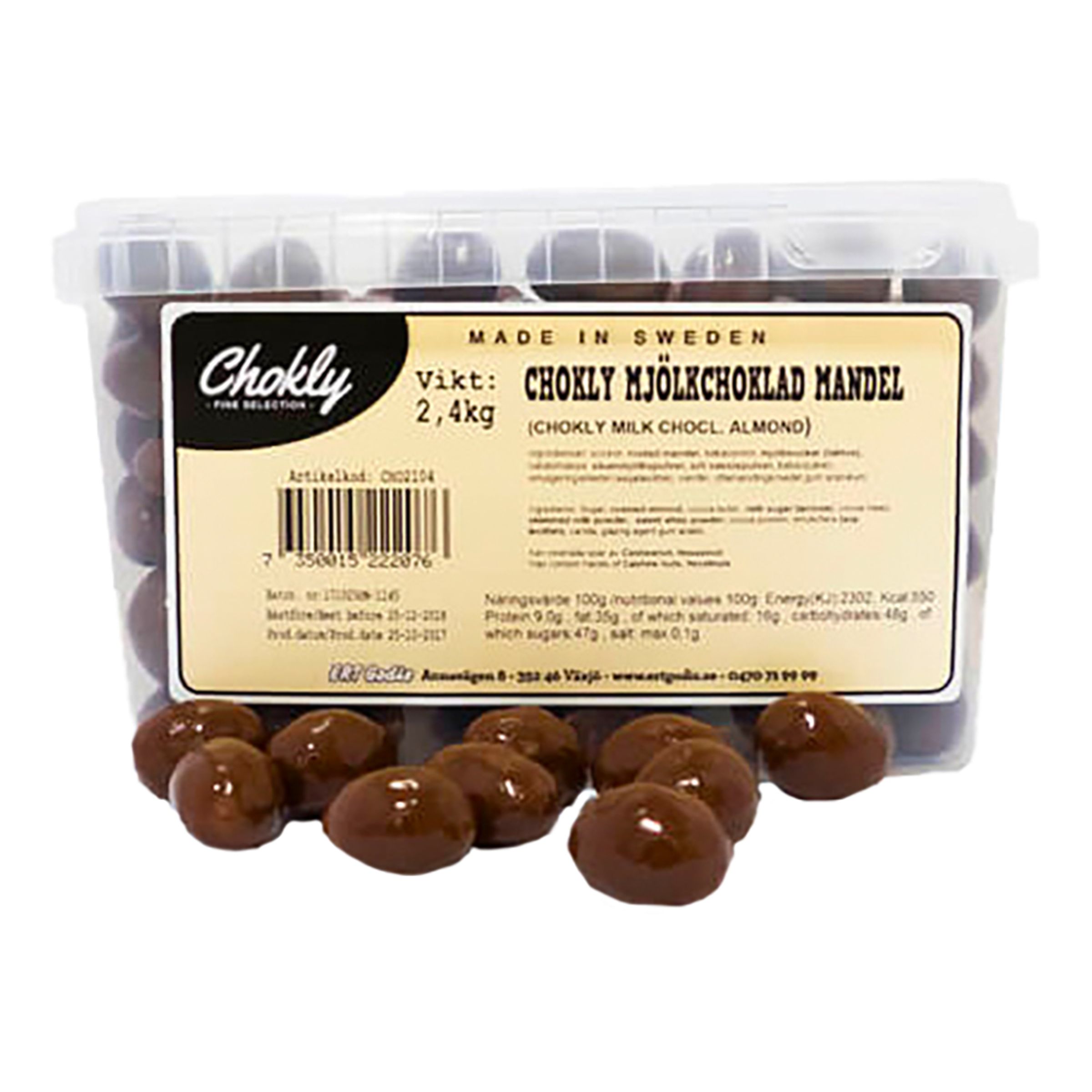 Chokly Mjölkchoklad Mandel Storpack - 2,2 kg