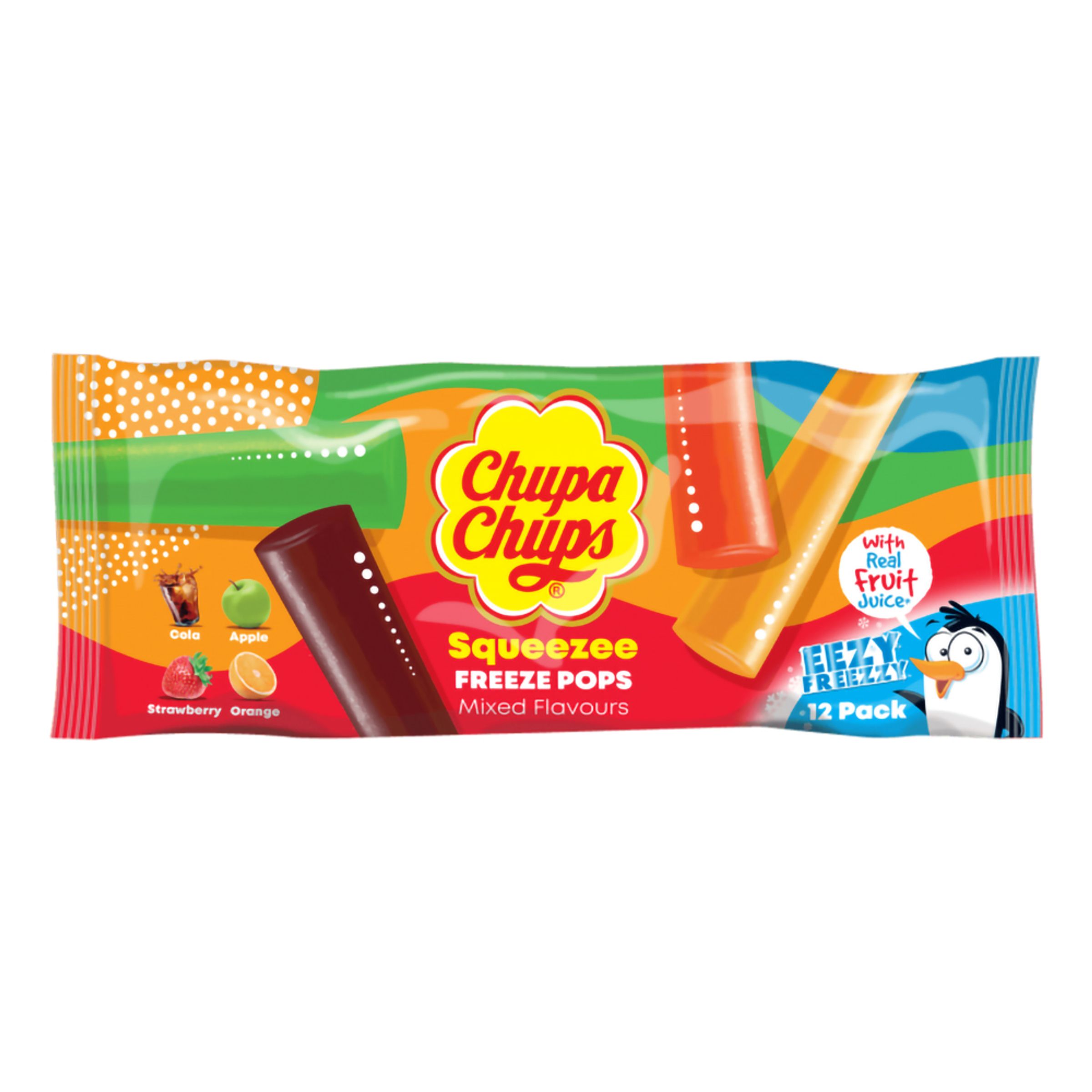 Chupa Chups Squeezee Freeze Pops - 12-pack