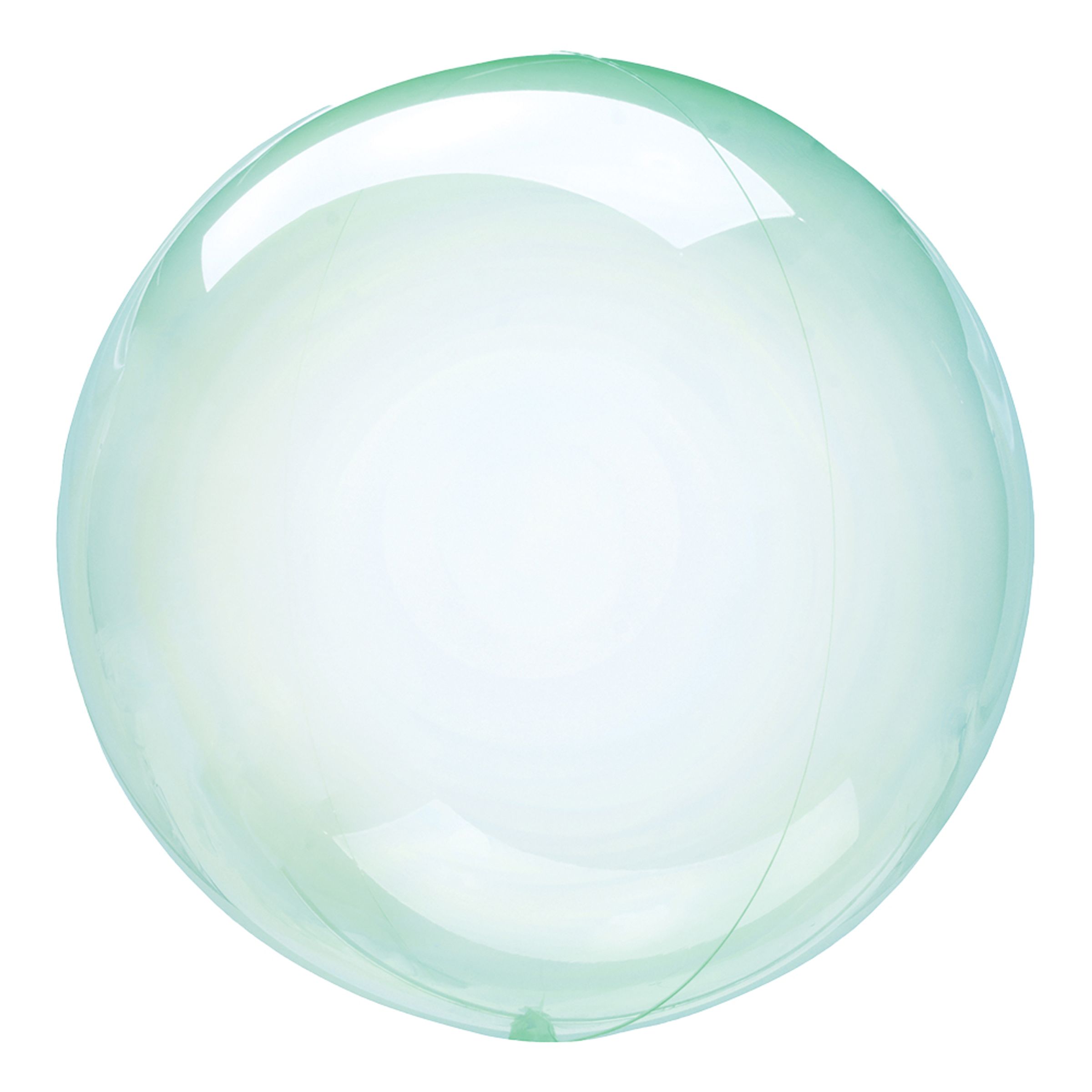 Folieballong Crystal Clearz Rund Grön