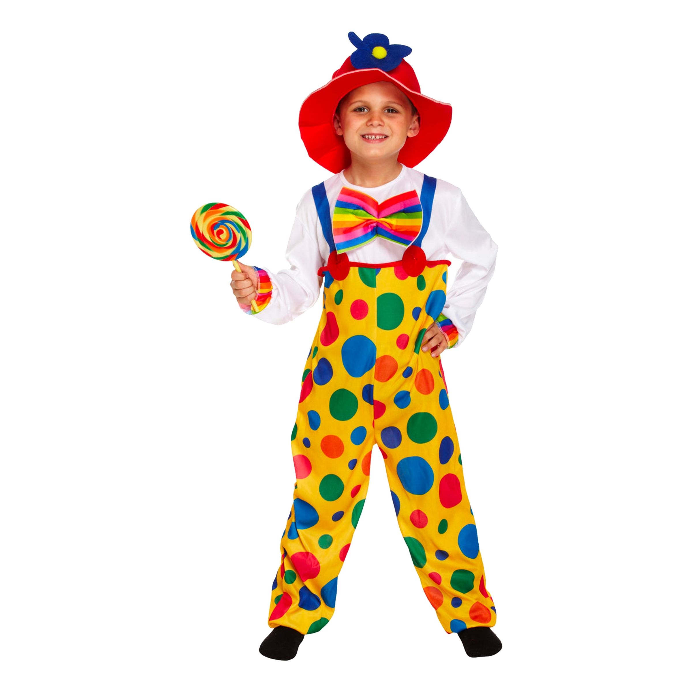 Clown Barn Maskeraddräkt - Small (4-6 år)