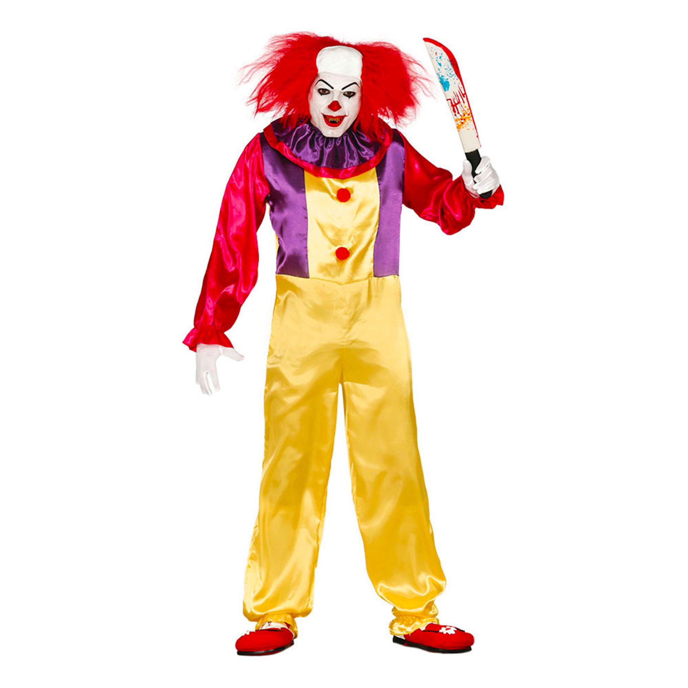 Clown Halloween Maskeraddräkt - Large