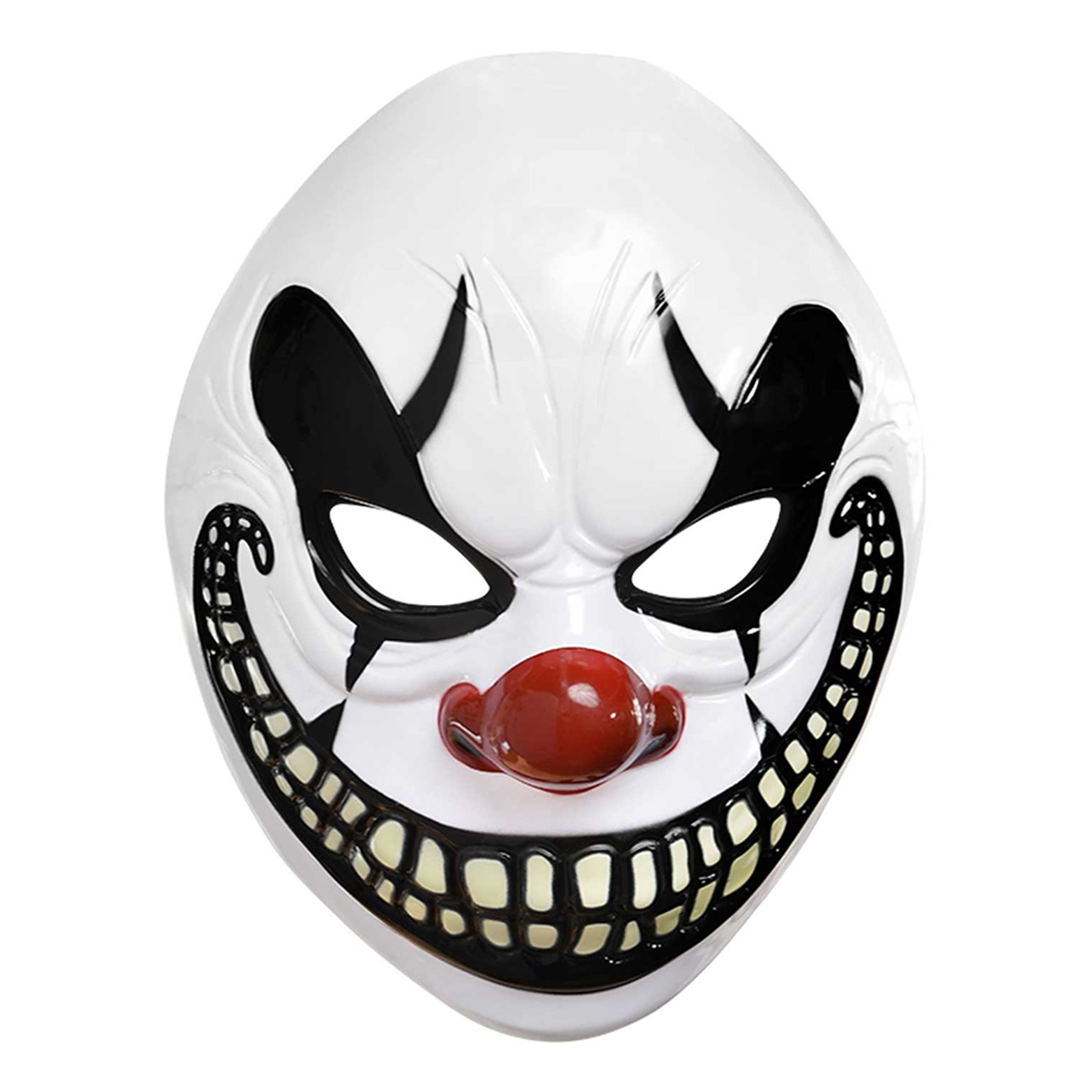 Läs mer om Clown Halloween Plastmask - One size
