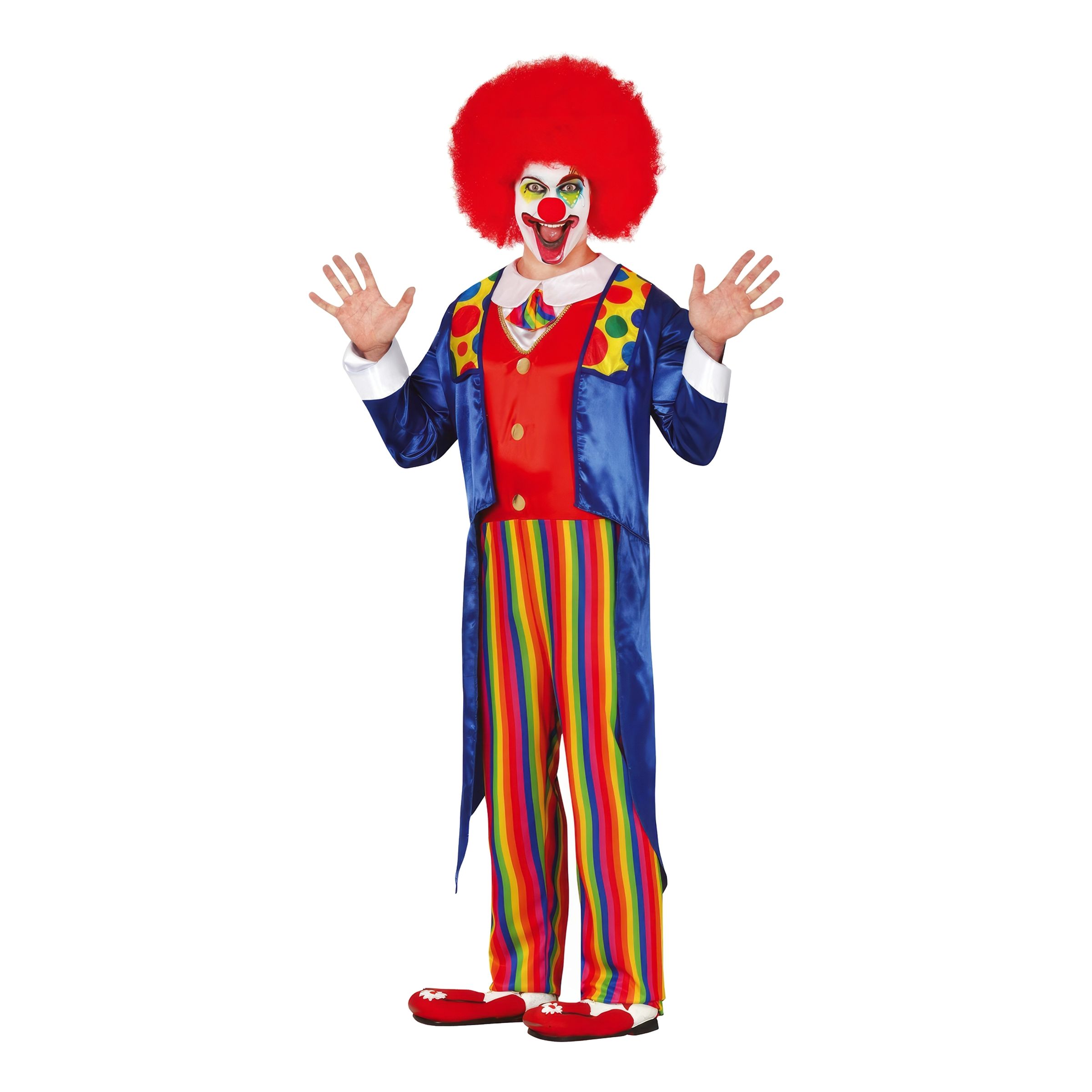 Läs mer om Clown Overall Maskeraddräkt - Large